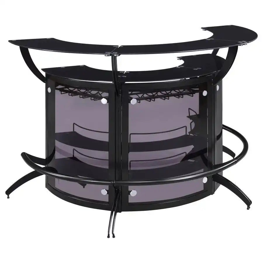 Dallas - 3-Piece Curved Freestanding Home Bar Cabinet - Best Buy Furniture