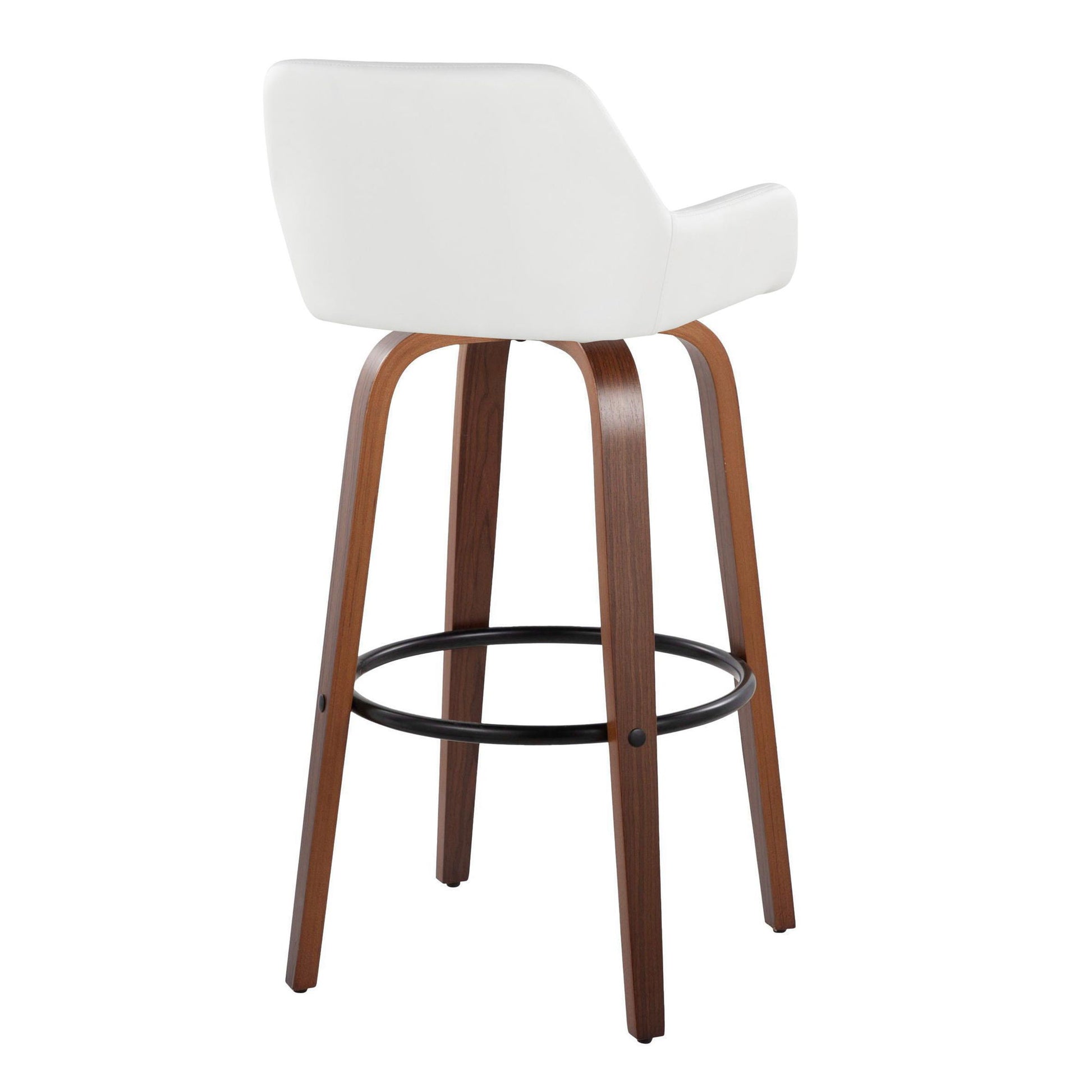 Daniella - Contemporary Fixed Height, Barstool & Swivel And Round Footrest (Set of 2) - Best Buy Furniture
