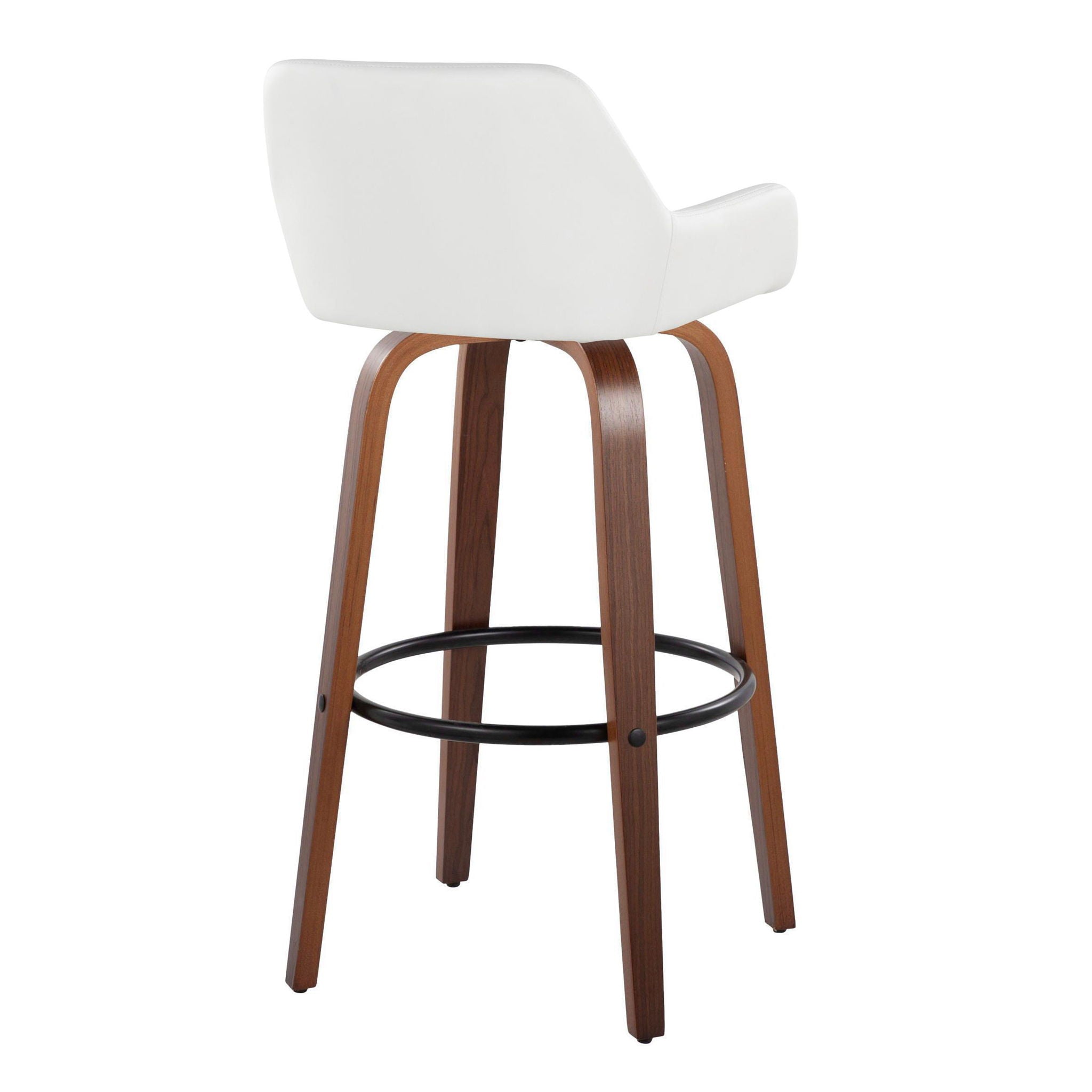 Daniella - Contemporary Fixed Height, Barstool & Swivel And Round Footrest (Set of 2) - Best Buy Furniture