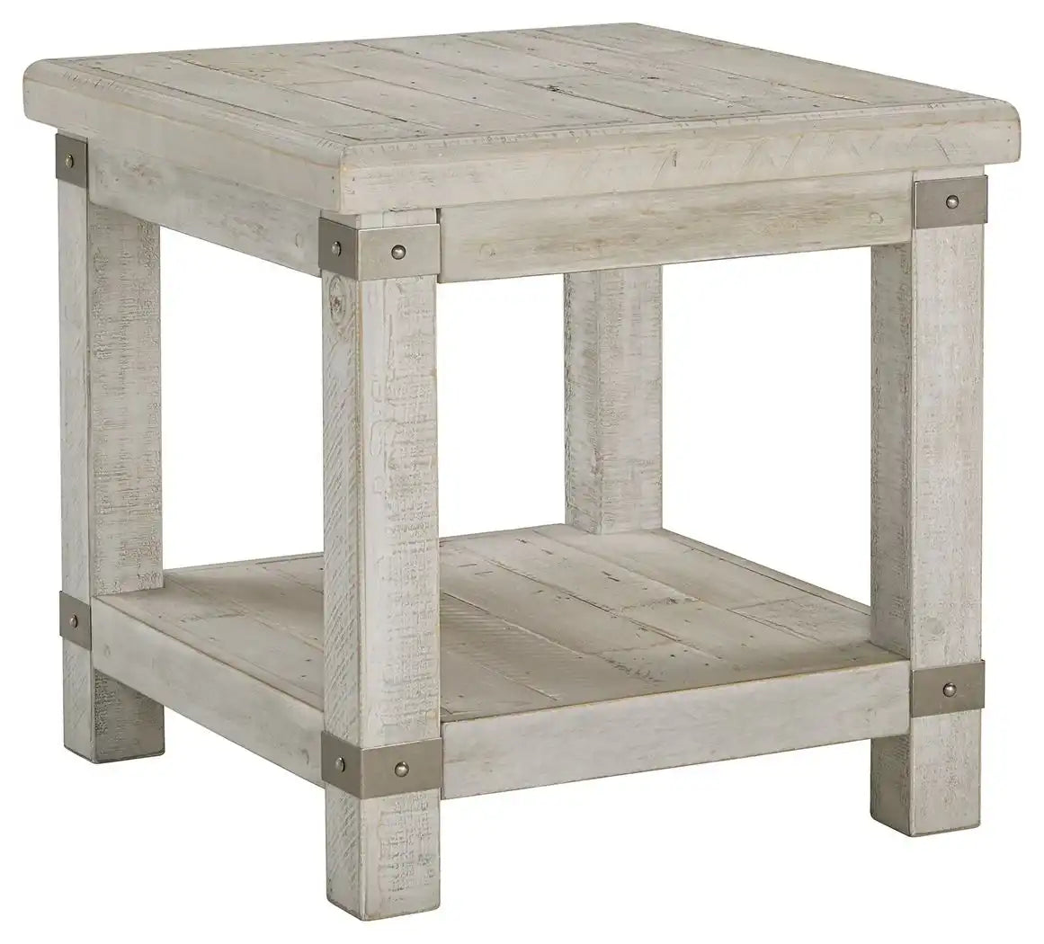 Carynhurst - Rectangular End Table - White Wash Gray - Best Buy Furniture