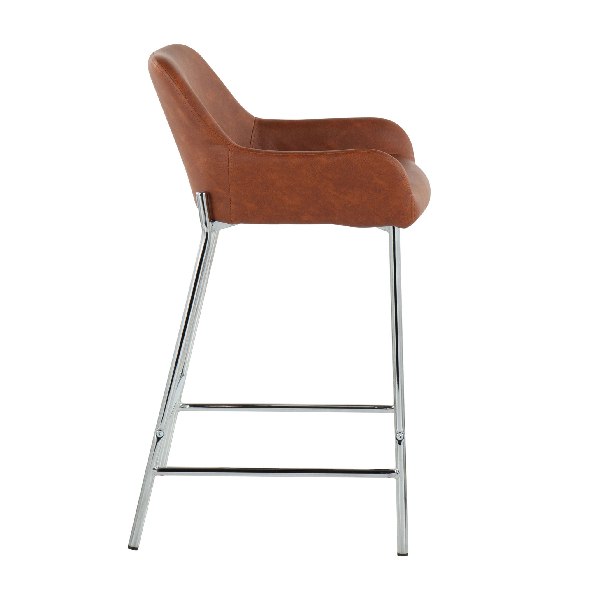 Daniella - Contemporary Fixed Height Counter Stool With Metal Legs (Set of 2) - Best Buy Furniture