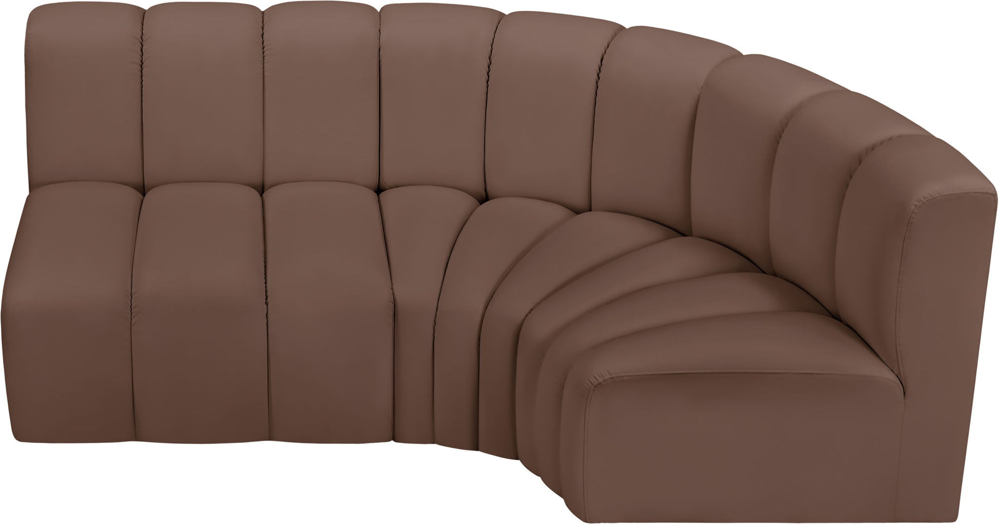 Arc - Faux Leather 3 Piece Sofa - Best Buy Furniture