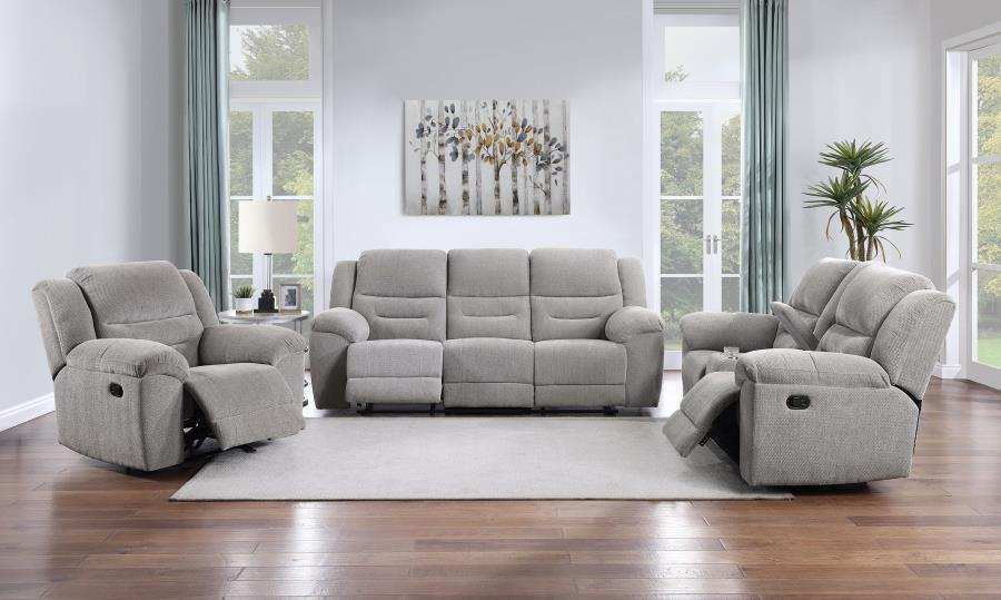 Gilson - Chenille Upholstered Sofa Set - Best Buy Furniture