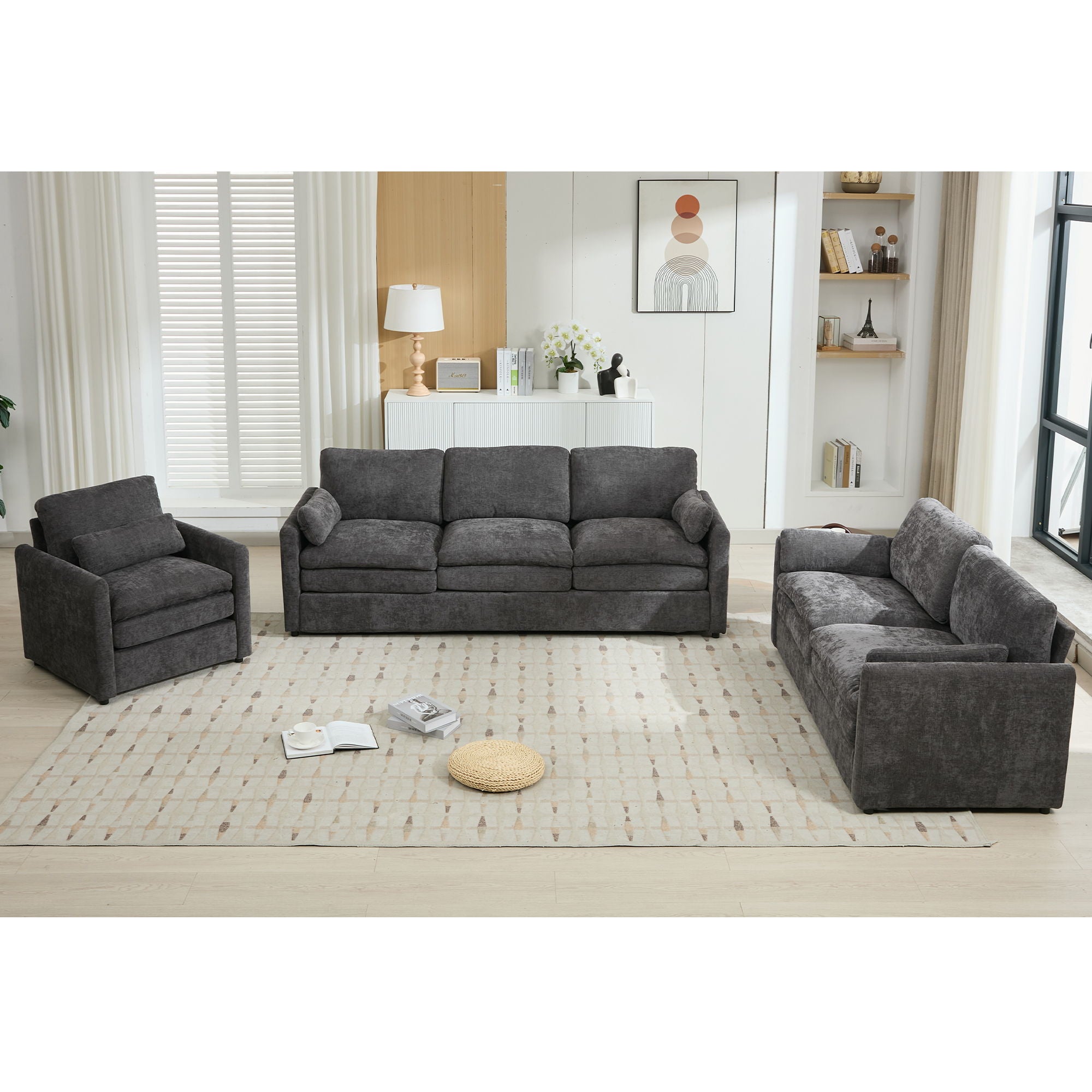 Cozy Upholstered Sofa Set For Living Room - Best Buy Furniture