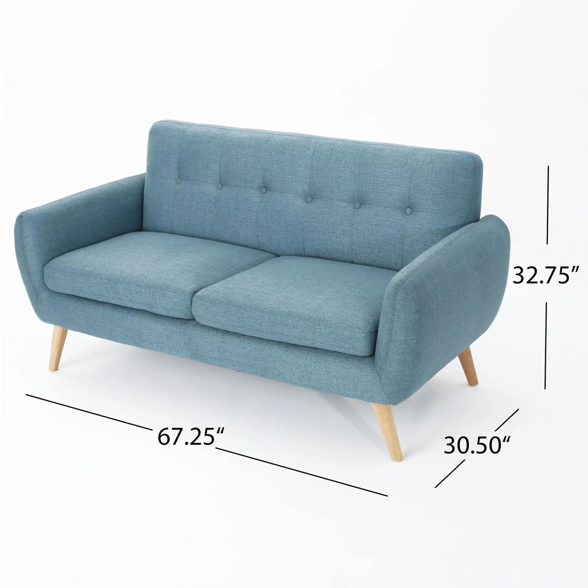 Modern Loveseat Sofa With Button Tufted Backrest - Best Buy Furniture