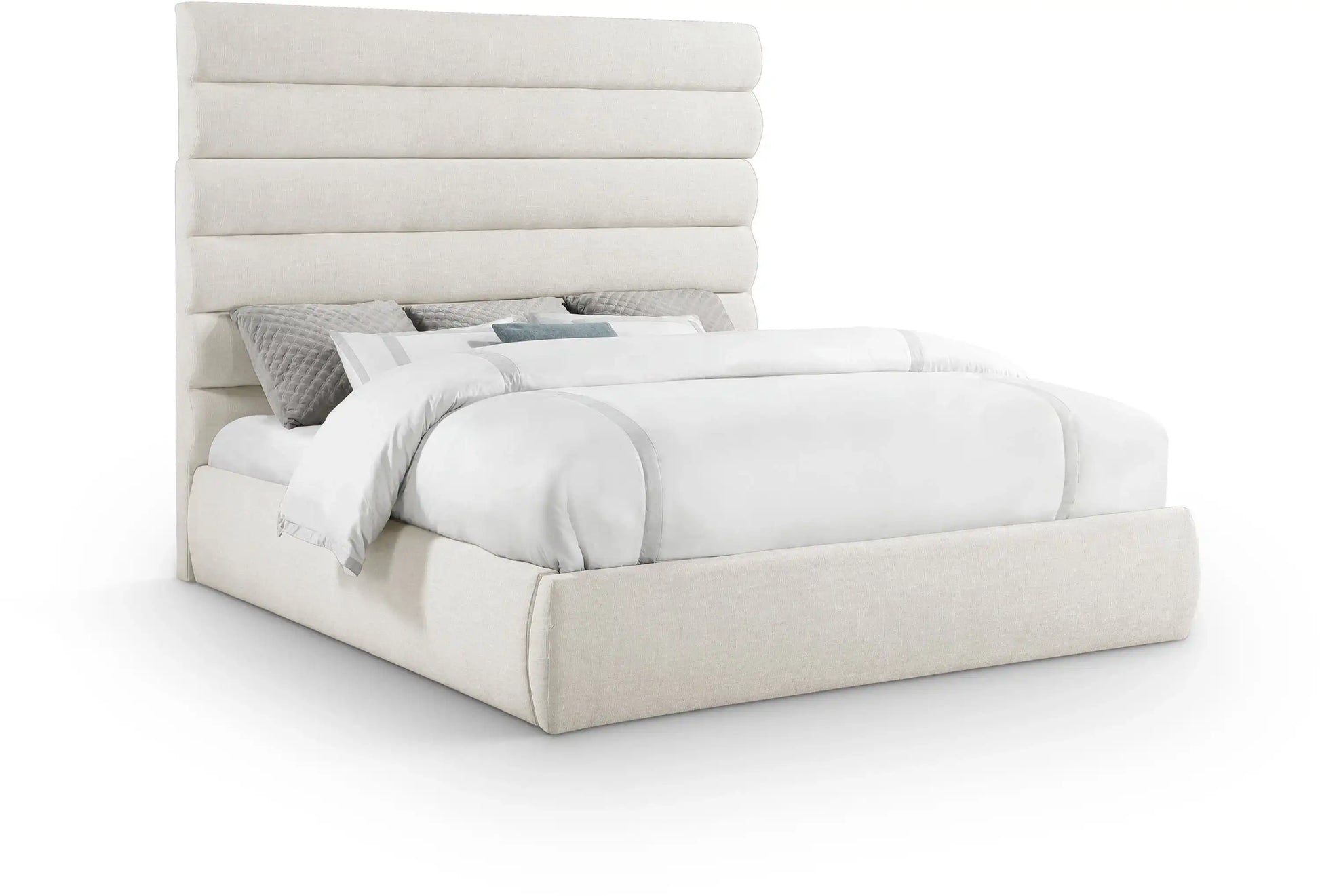 Adam - Linen Fabric Bed With 70.5" Headboard - Best Buy Furniture