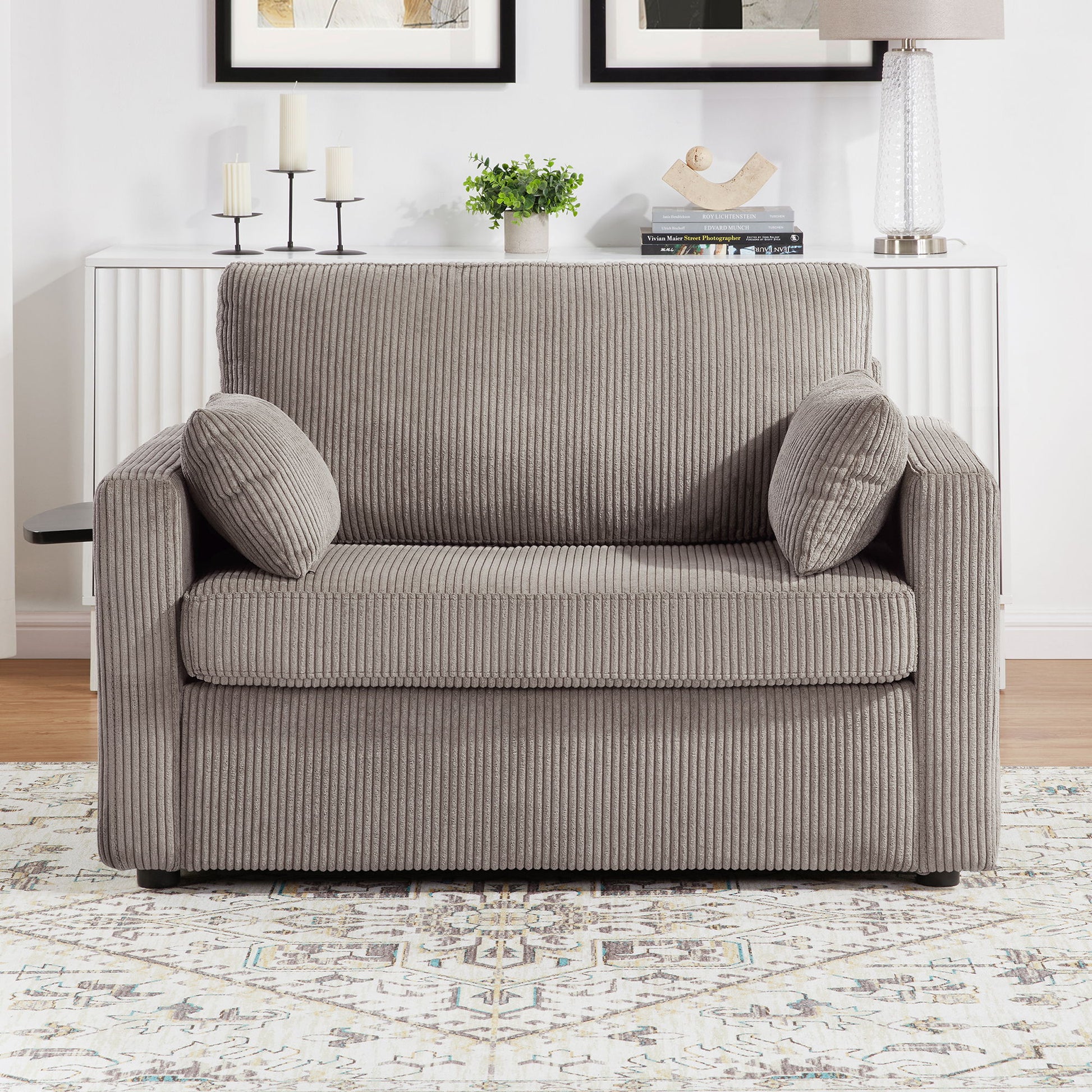 Sleeper Sofa With Foldable Mattress, USB Ports, Side Table & Storage Pocket - Best Buy Furniture