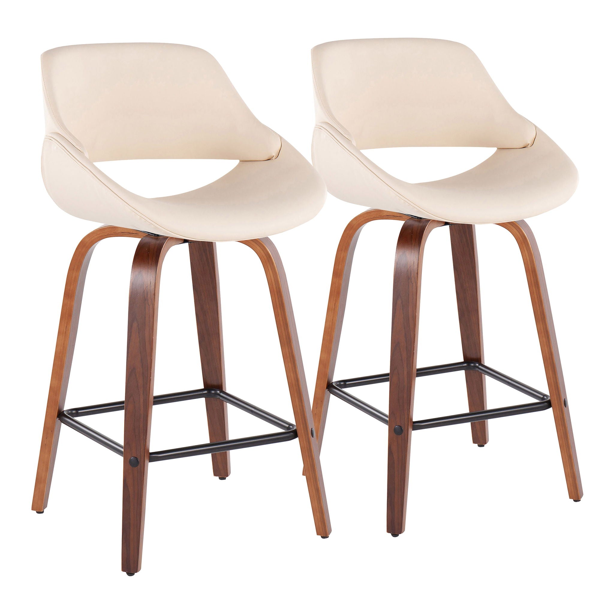 Fabrico - Mid-Century Modern, Counter Stool (Set of 2) - Best Buy Furniture