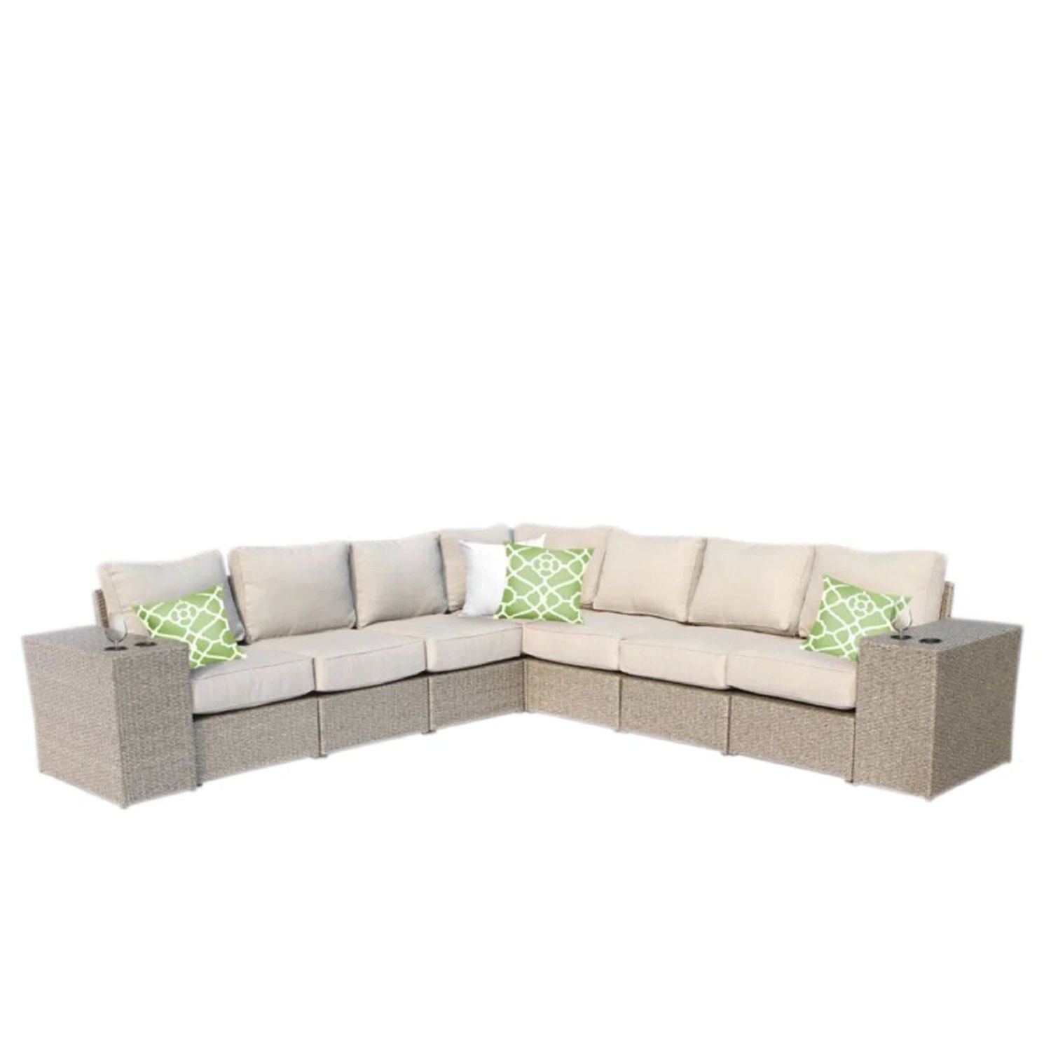 Rattan Sectional Sofa Set With Cushions - Best Buy Furniture