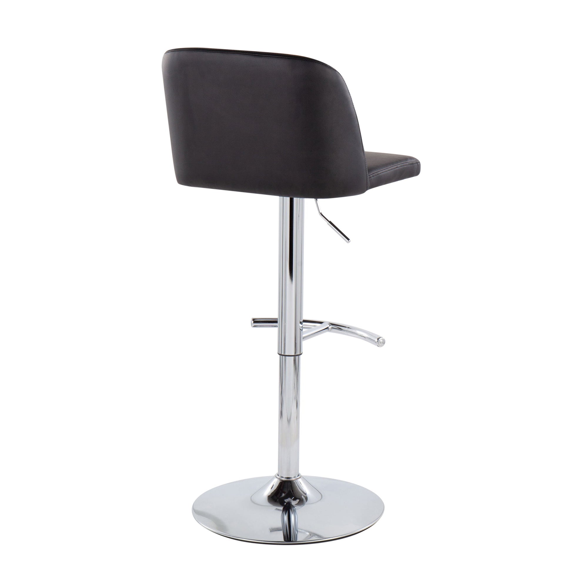 Toriano - Contemporary Adjustable Barstool With Swivel & Rounded T Footrest (Set of 2) - Best Buy Furniture