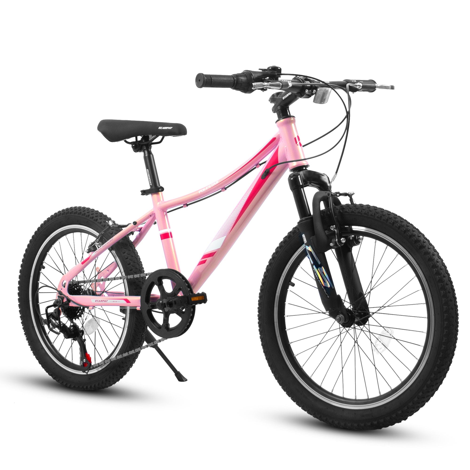 20" Children's Bicycle Shock Absorbing Front Fork 7 Speed V Brakes Mountain Tire Boys And Girls Kids Bike For Outdoor Adventure - Pink - Best Buy Furniture