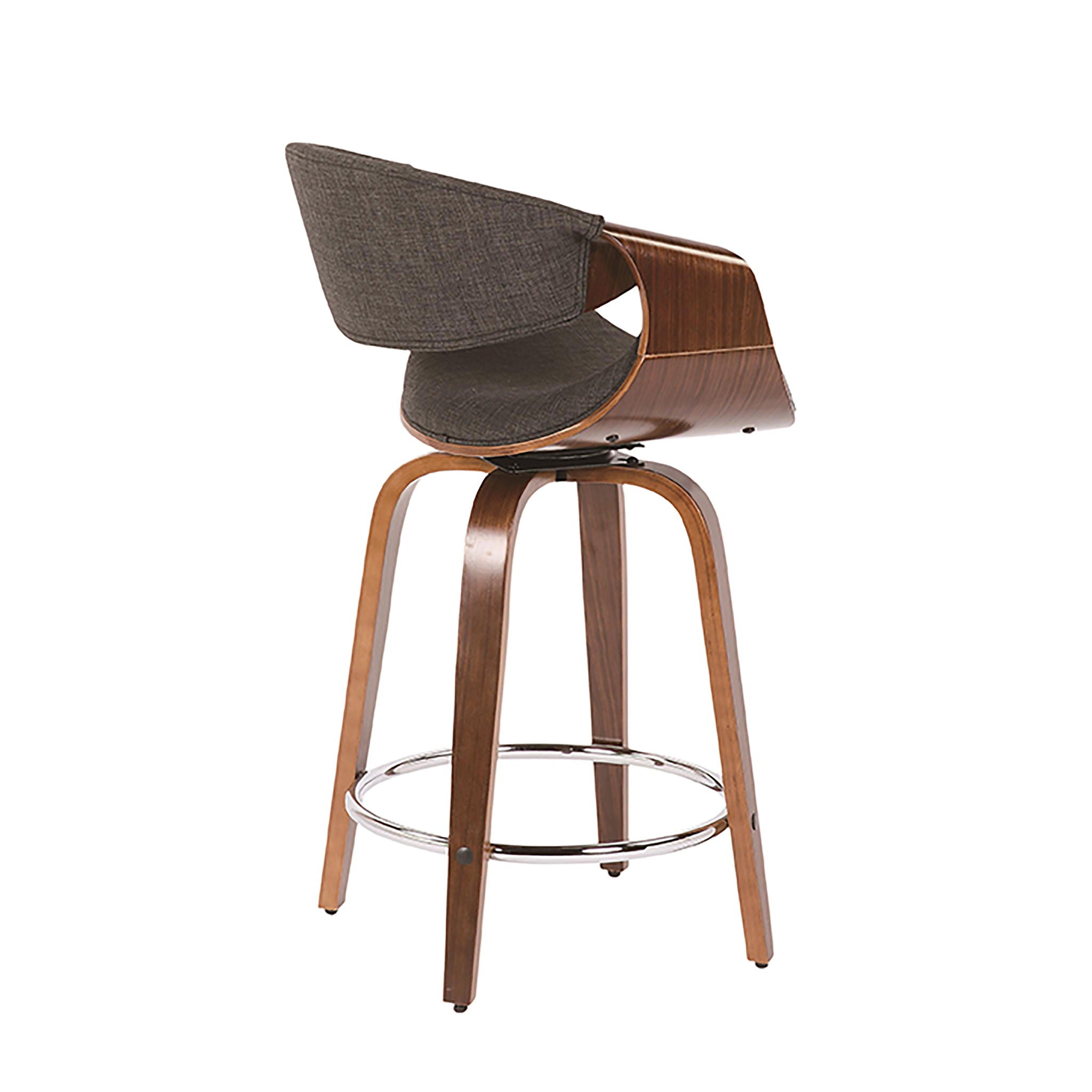 Curvini - Mid Century Modern Counter Stool (Set of 2) - Best Buy Furniture