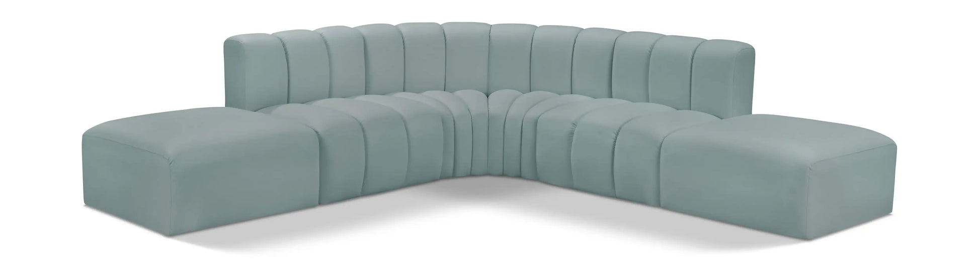Arc - Faux Leather 6 Piece Corner Modular Sofa - Best Buy Furniture