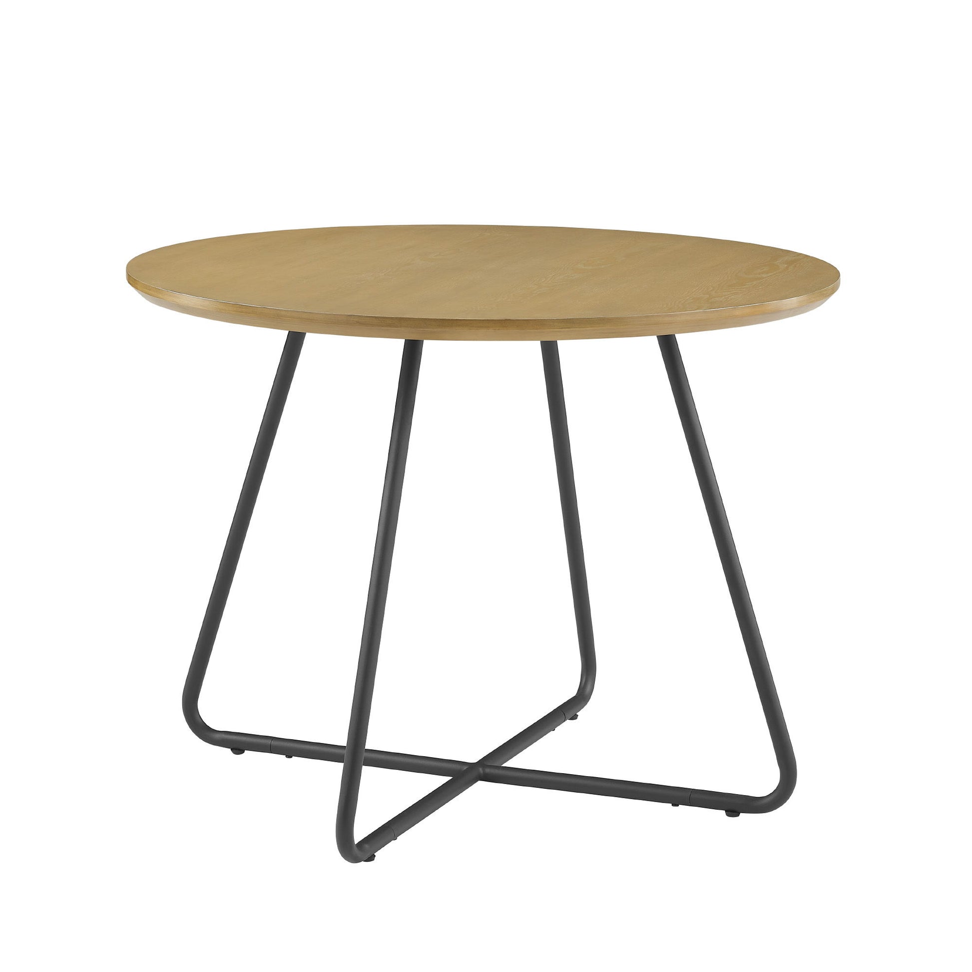 Modern Curved X Base Round Dining Table - English Ash - Best Buy Furniture