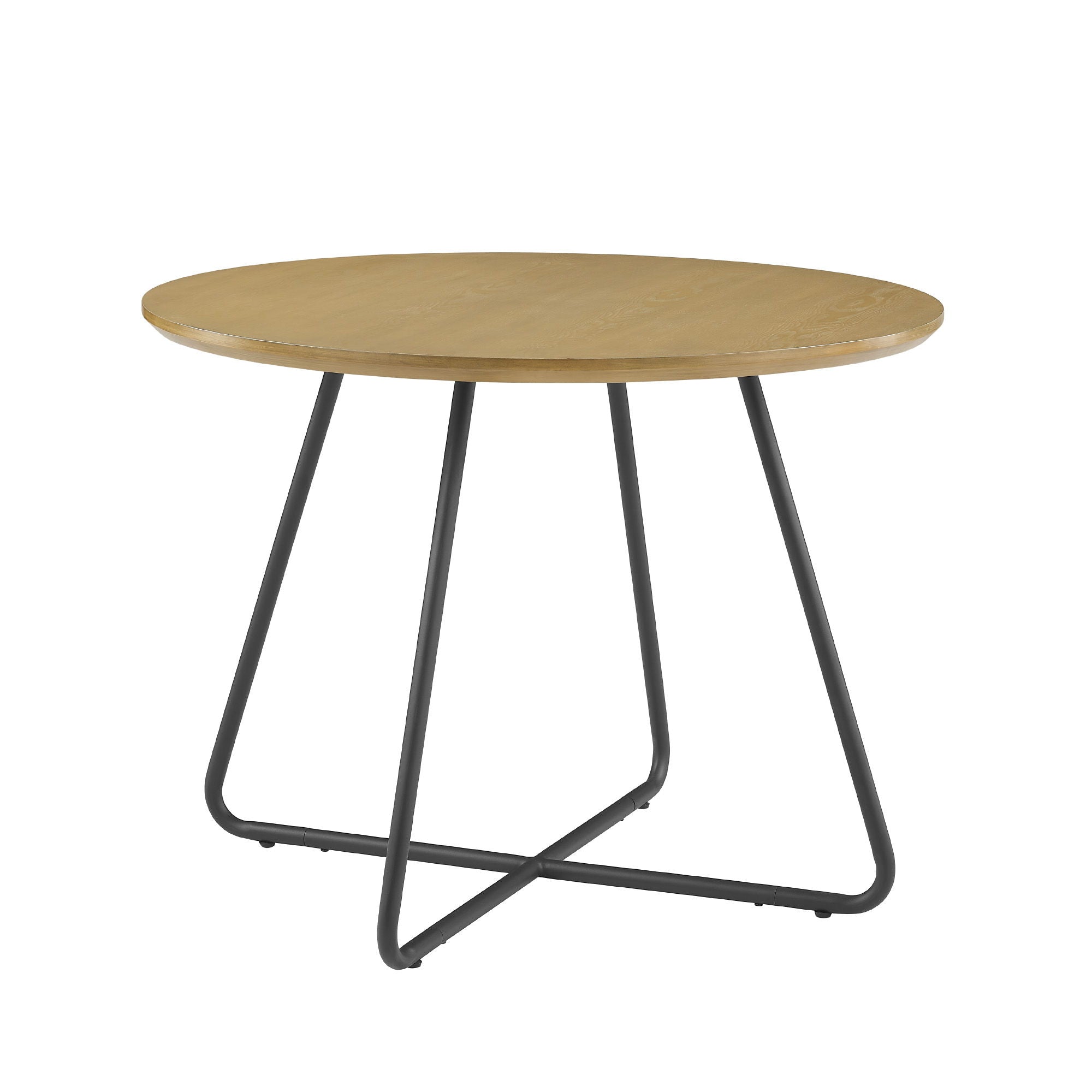 Modern Curved X Base Round Dining Table - English Ash - Best Buy Furniture