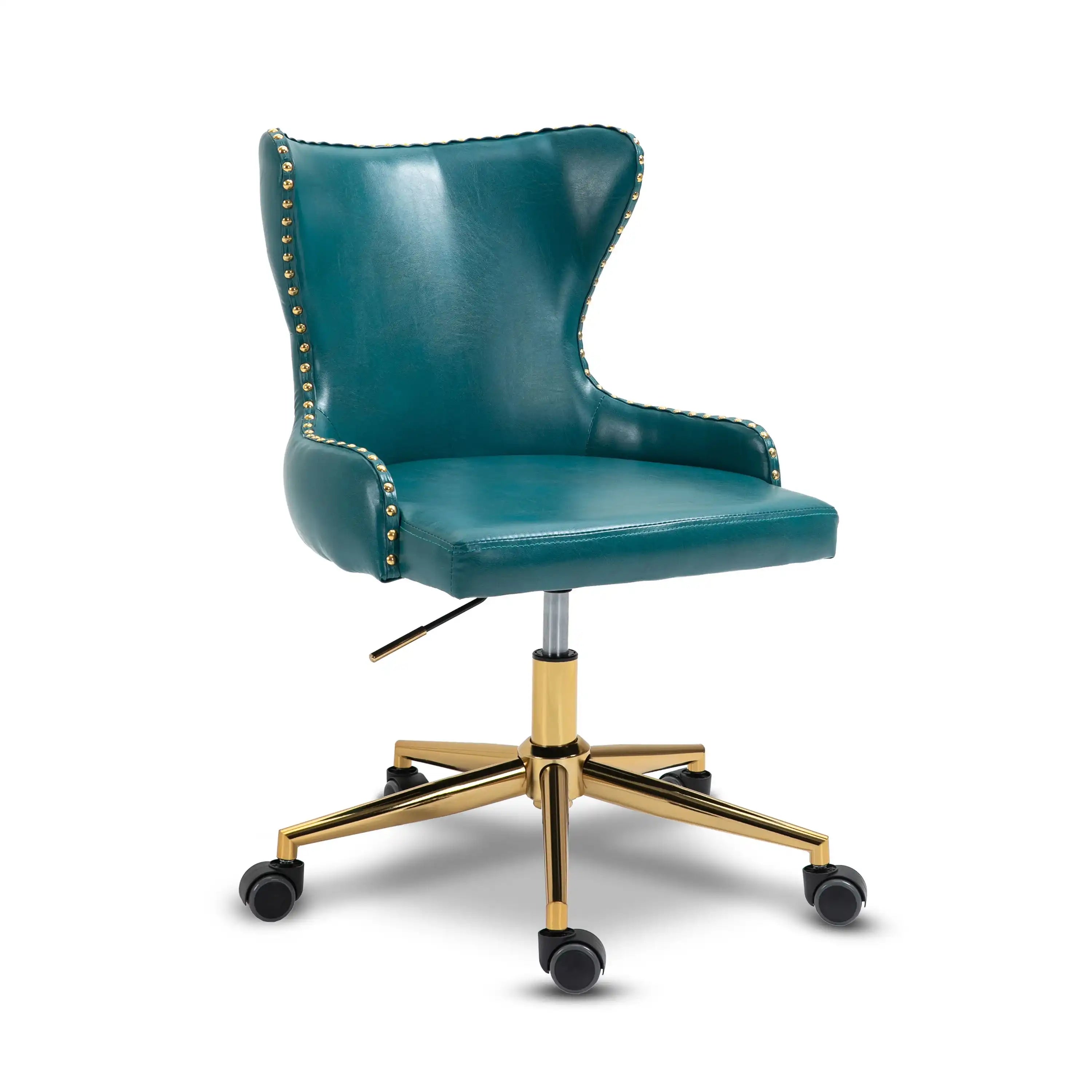 Hendrix - Office Chair with Gold Legs - Best Buy Furniture