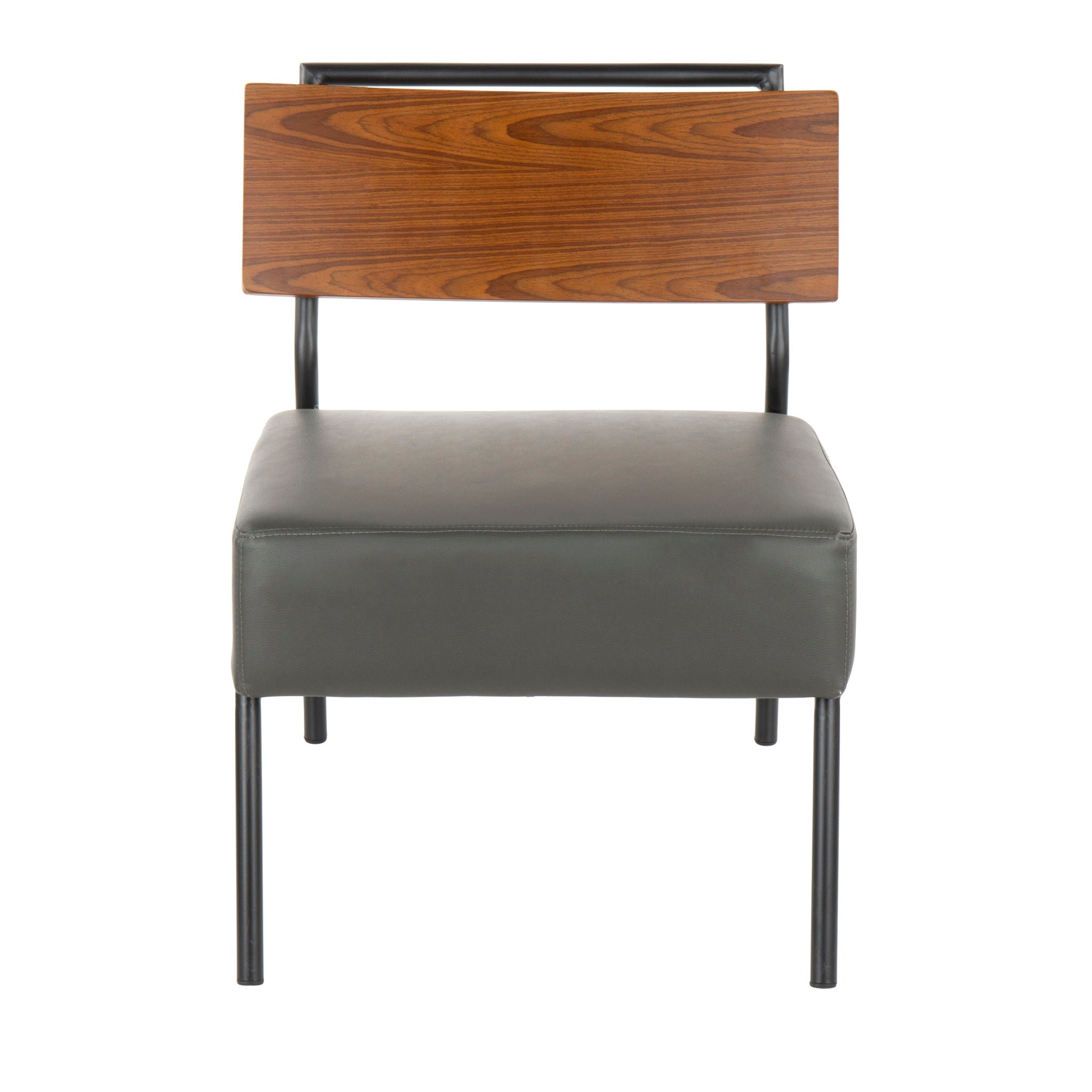 Fiji - Contemporary Chair - Gray / Walnut - Best Buy Furniture