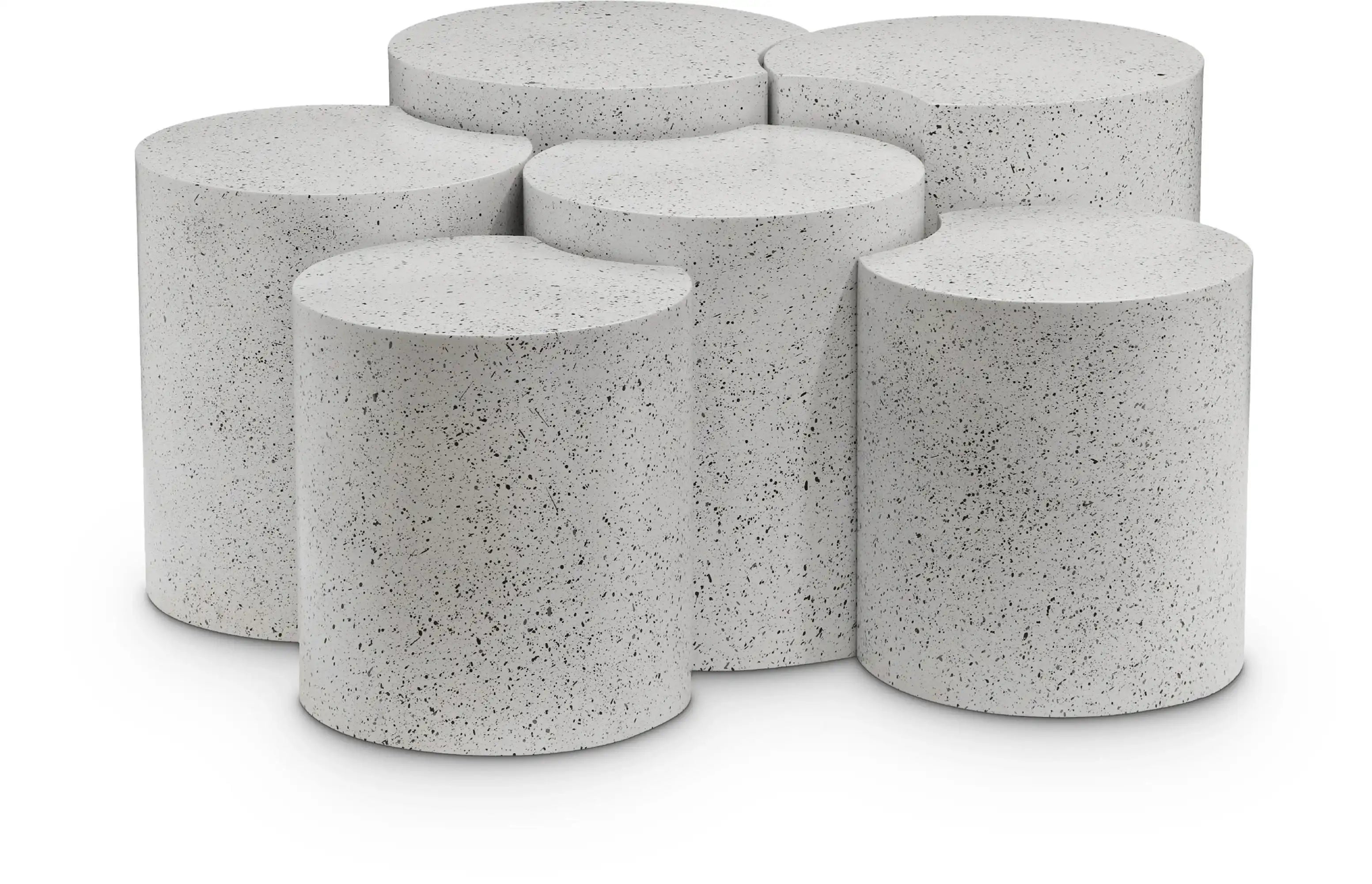 Dimple - 20" 6 Piece Modular Coffee Table - Terazzo Finish - Best Buy Furniture