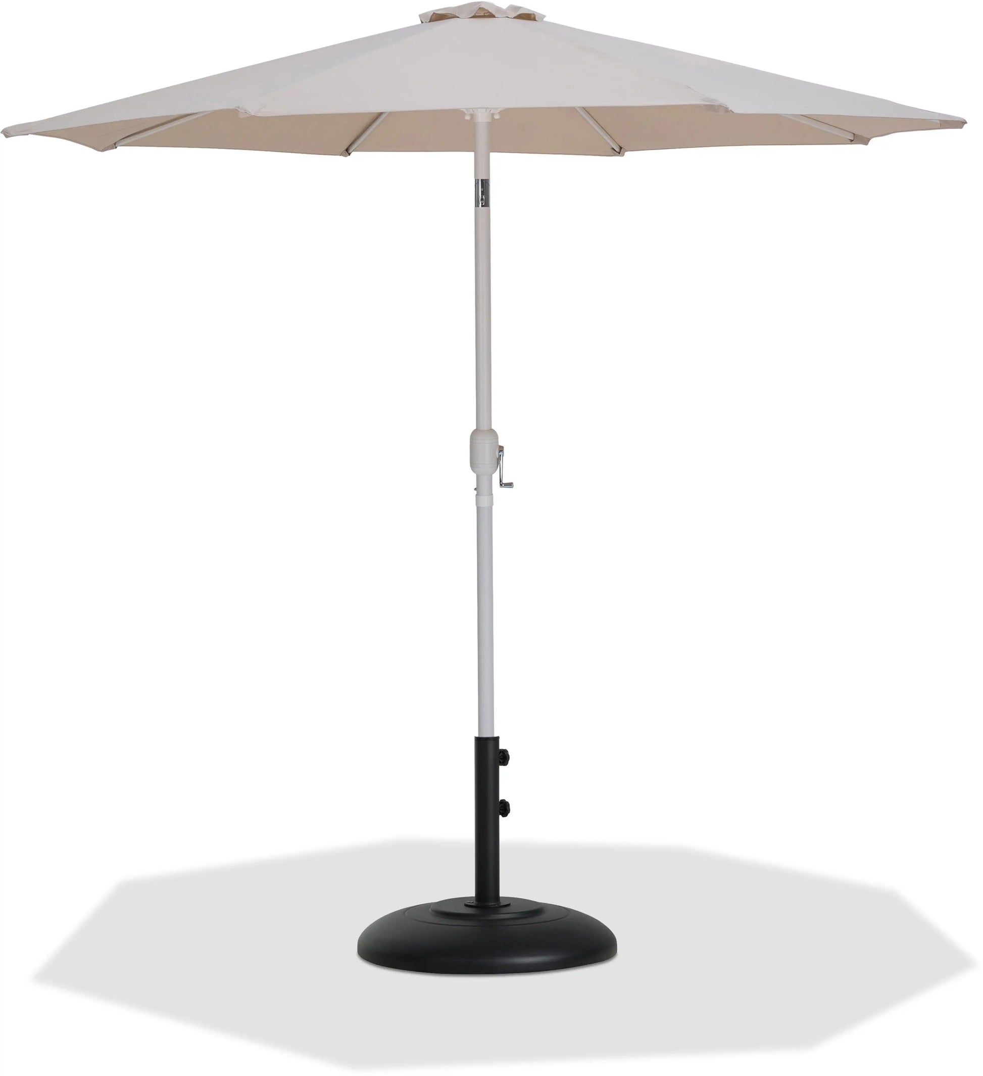 Fiji - Aluminum Patio Umbrella With Round Black And White Base - Best Buy Furniture