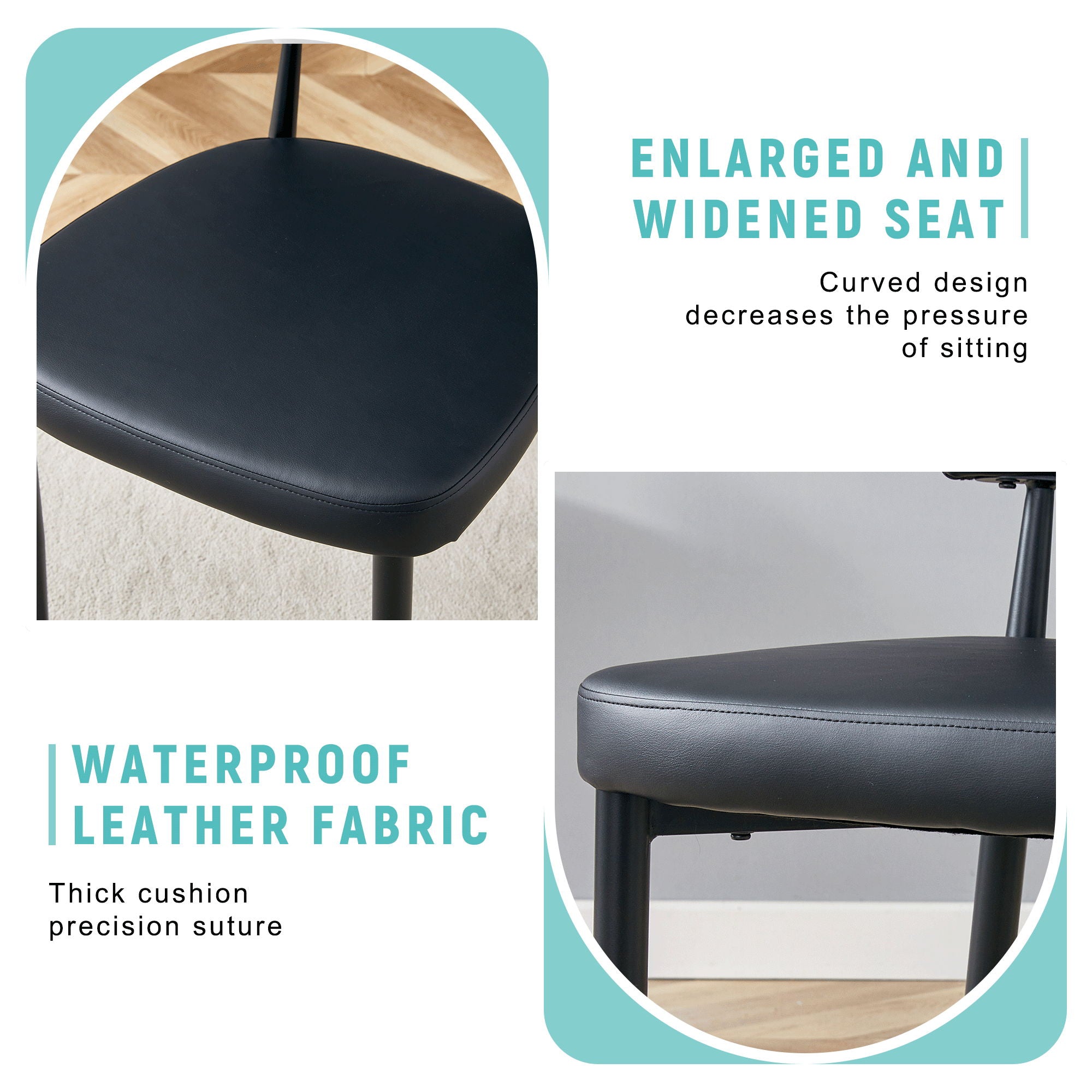 Minimalist Ergonomic Dining Chair With Curved Backres (Set of 4) - Best Buy Furniture