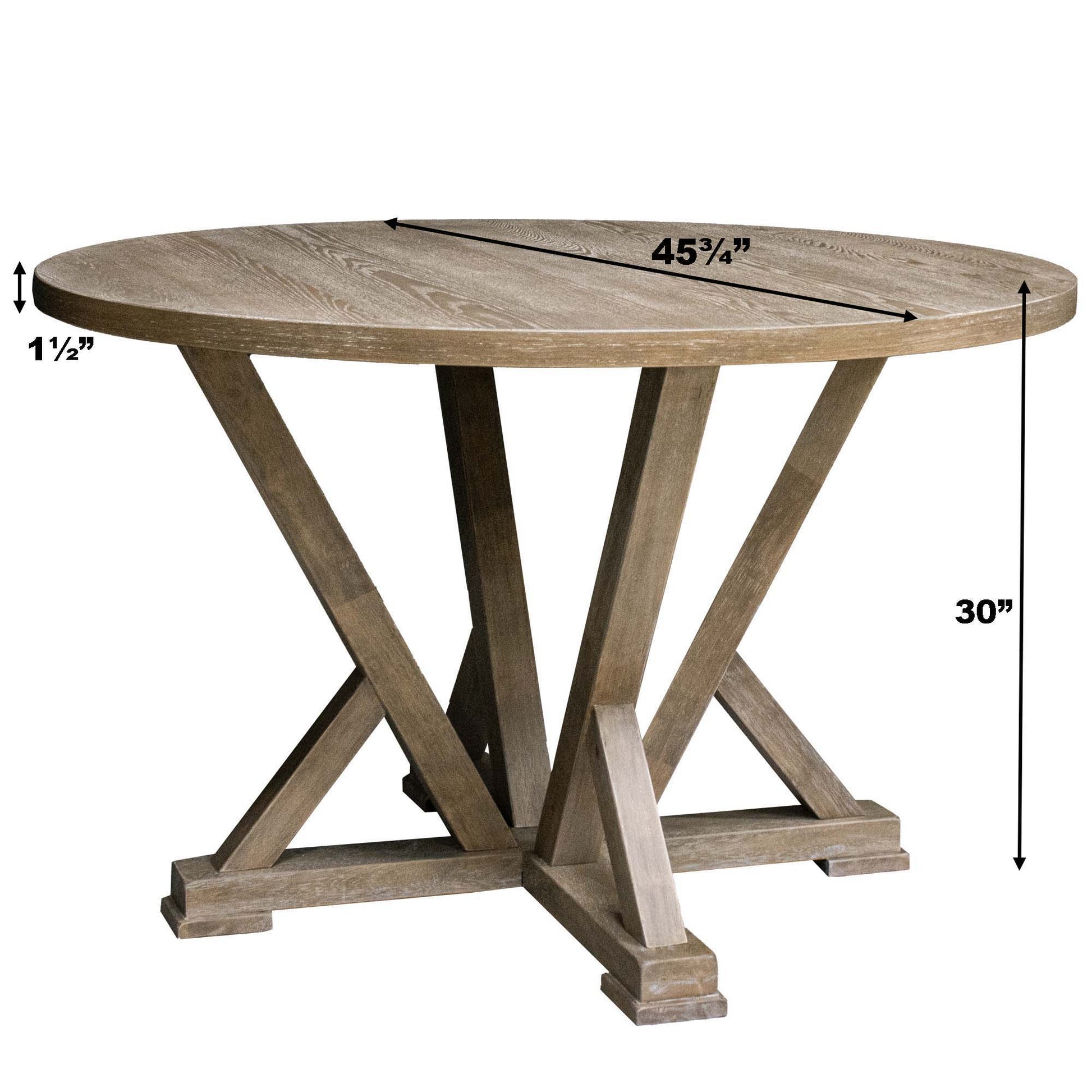 5 Pieces Table Set Round Dining Table Solid Wood Modern Farmhouse Rustic Look Distressed Look - Grayish Brown - Best Buy Furniture
