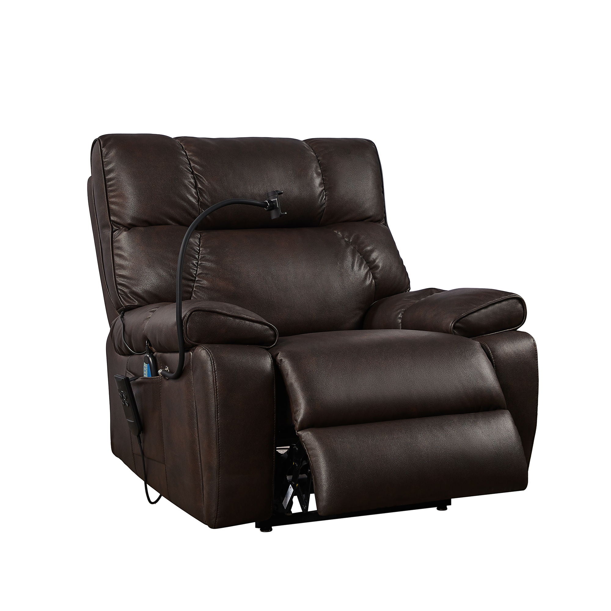 Recliner Chair With Phone Holder, Electric Power Lift Recliner Chair With 2 Motors Massage And Heat For Elderly, 3 Positions, 2 Side Pockets, Cup Holders - Best Buy Furniture