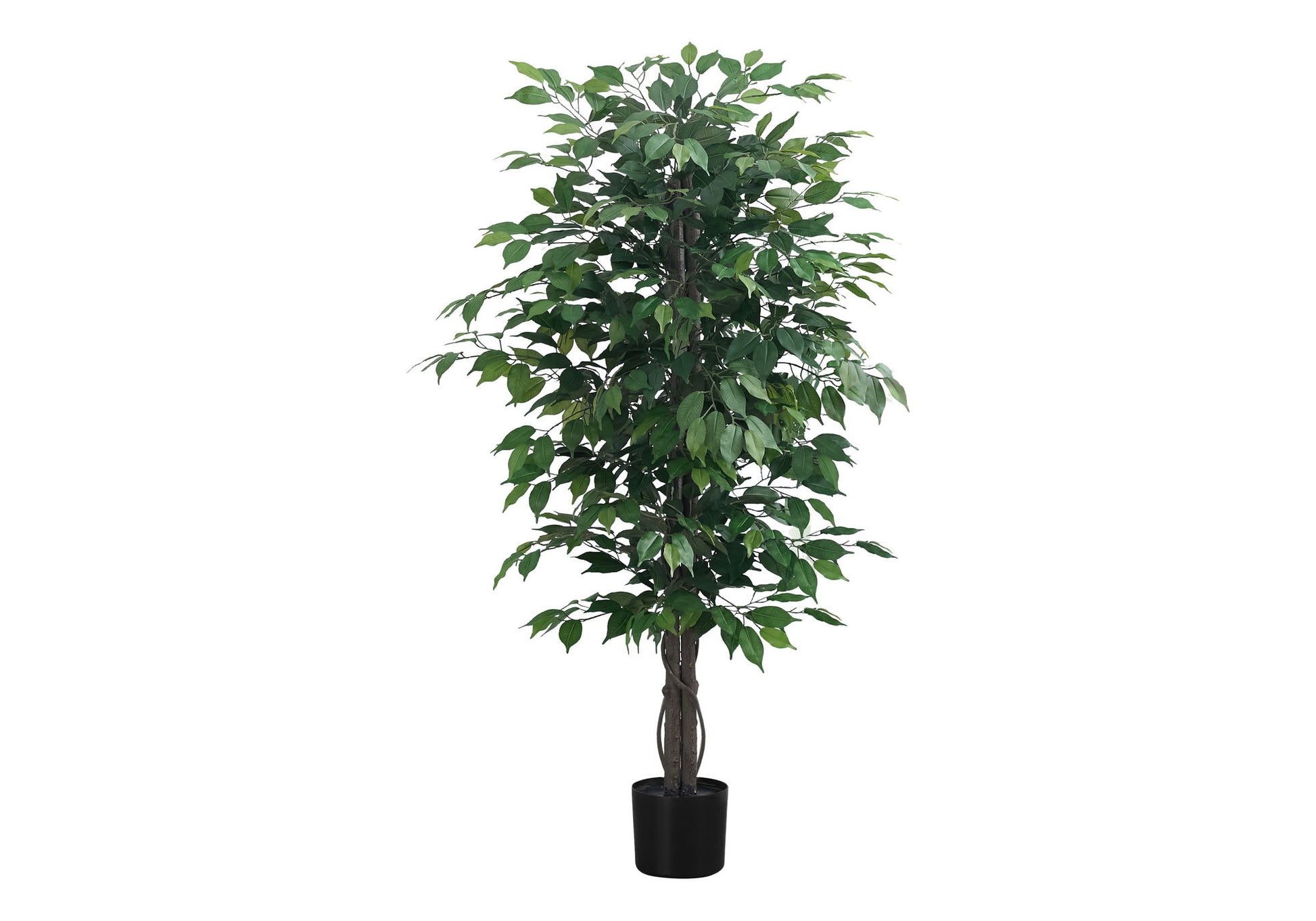 58" Tall, Artificial Plant, Ficus Tree, Indoor, Faux, Fake, Floor, Greenery, Potted, Decorative - Green / Black - Best Buy Furniture