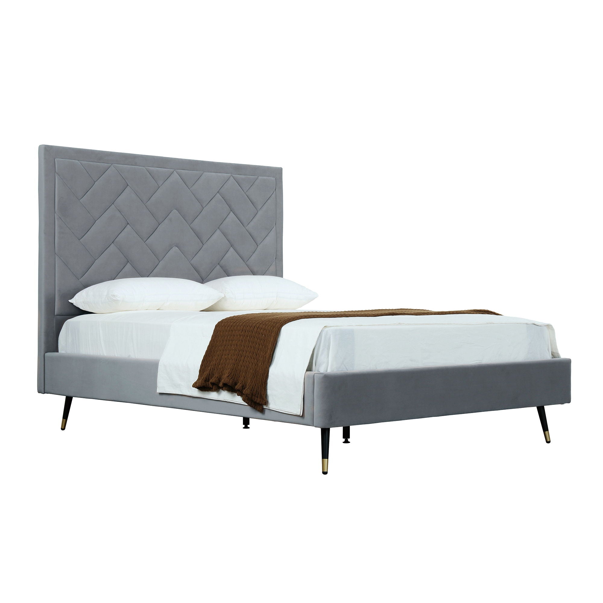 Crosby - Bed With Upholstered Headboard And Slats