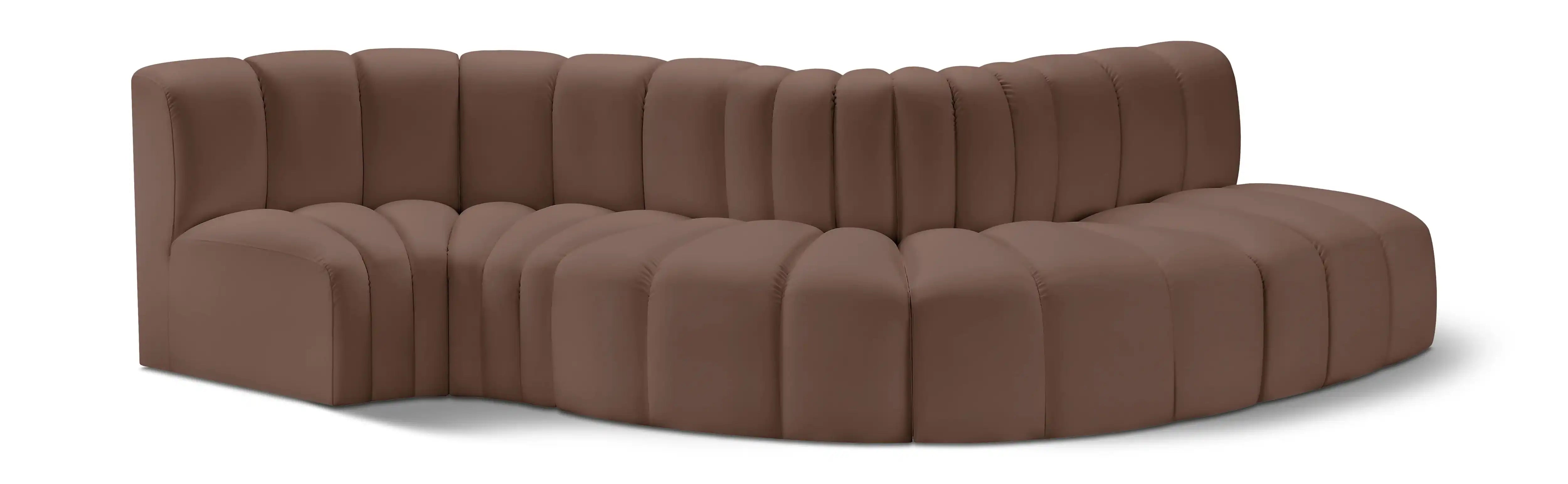 Arc - Faux Leather 5 Piece Modular Sofa - Best Buy Furniture