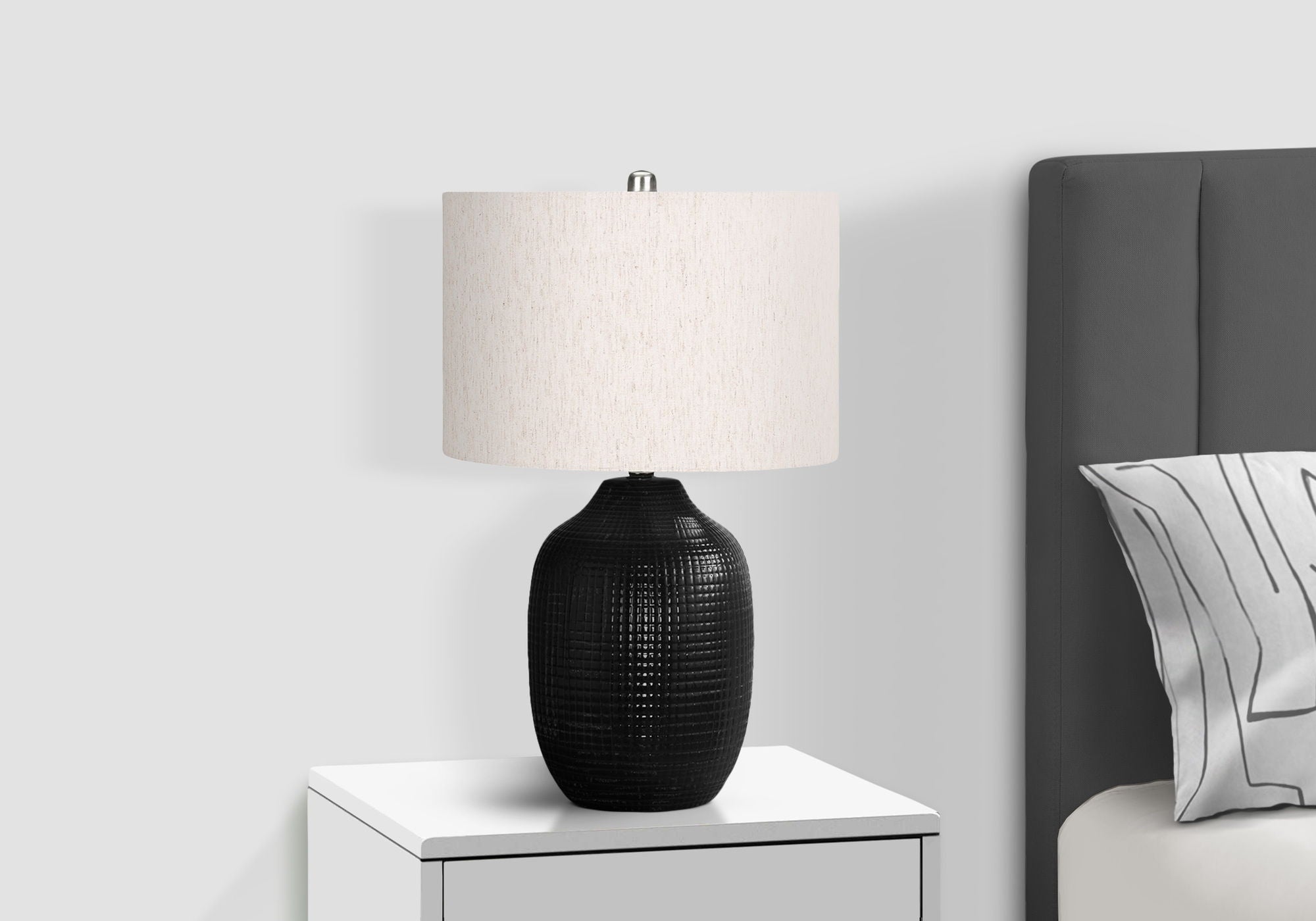 Lighting, Table Lamp, Ceramic, Contemporary - Black / Cream - Best Buy Furniture