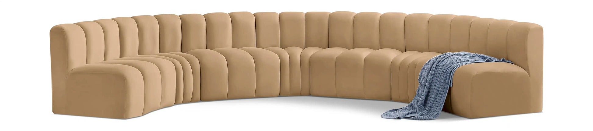 Arc - Velvet 7 Piece U-Shaped Modular Sofa - Best Buy Furniture