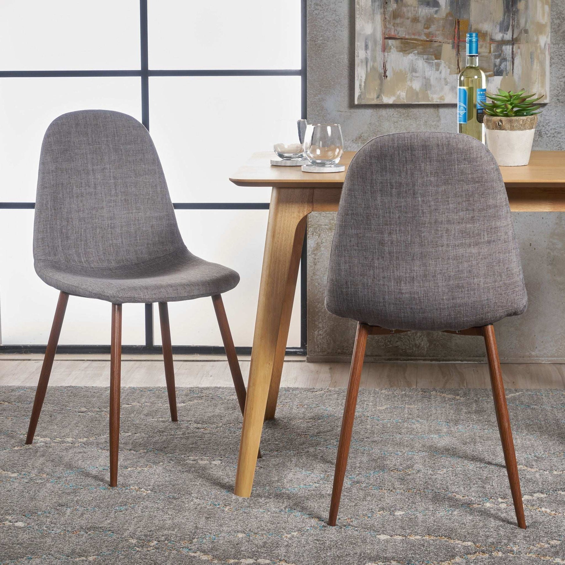Modern Minimalist Fabric Dining Chair With Iron Legs - Best Buy Furniture