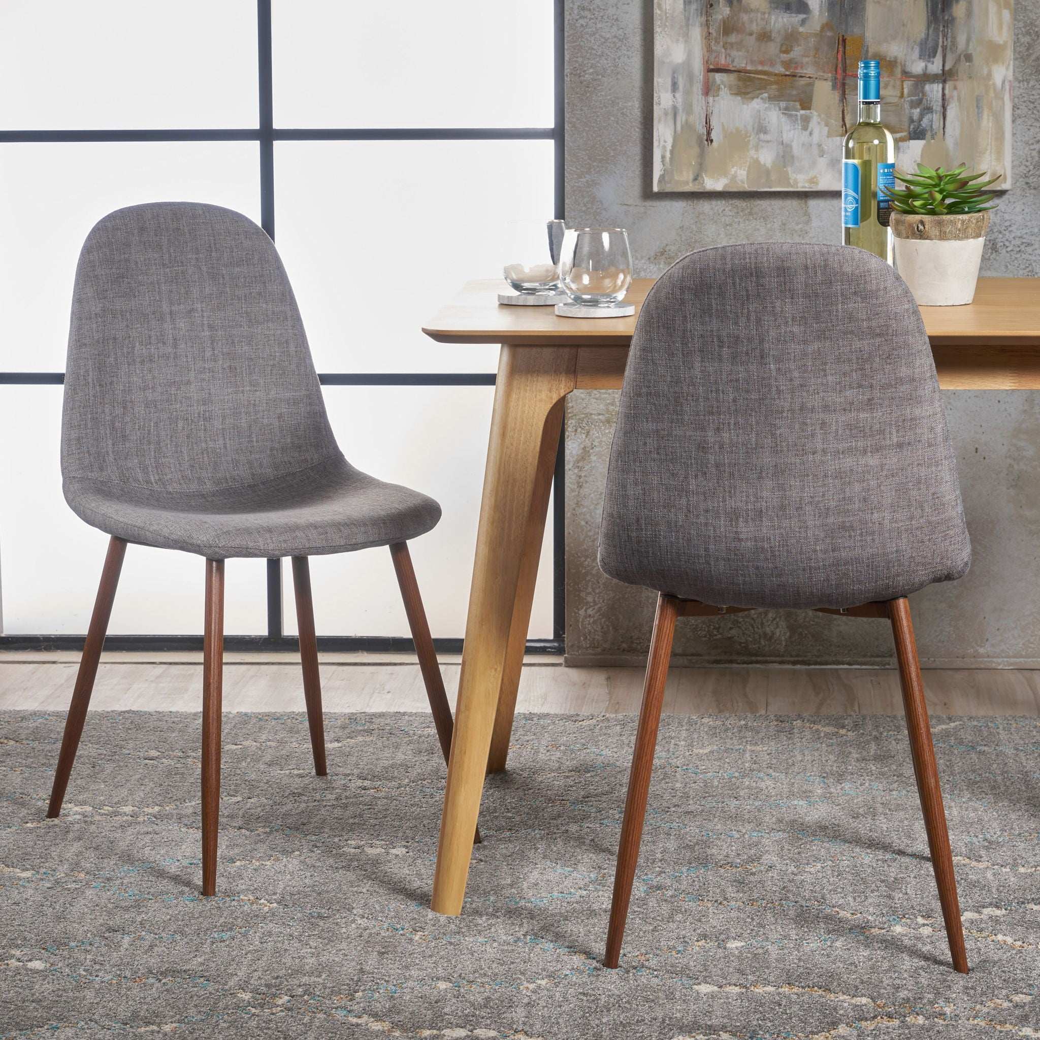 Modern Minimalist Fabric Dining Chair With Iron Legs - Best Buy Furniture