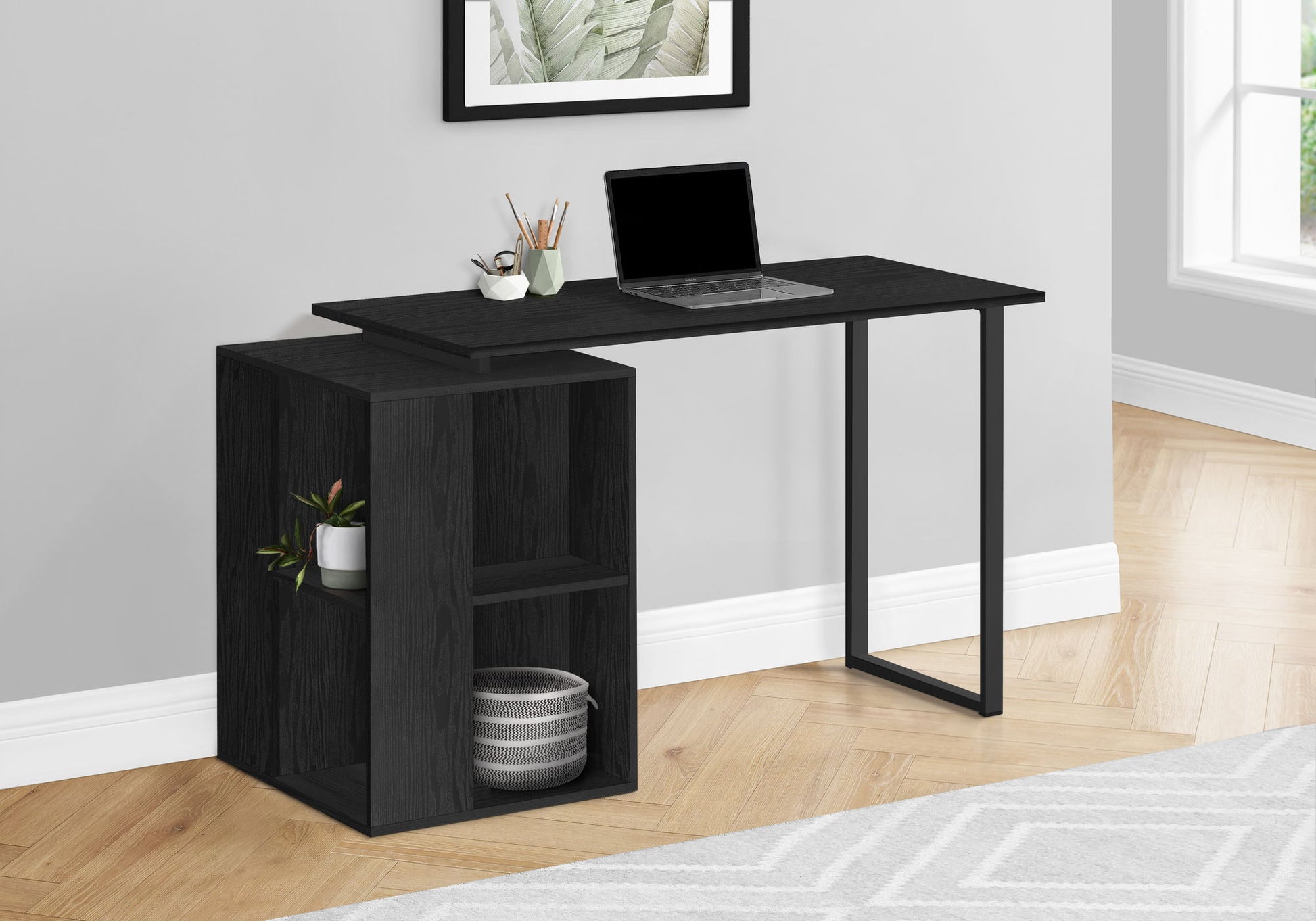 Computer Desk, Home Office, Left, Right Set-Up, Storage Shelves, Work, Laptop, Contemporary, Modern - Best Buy Furniture