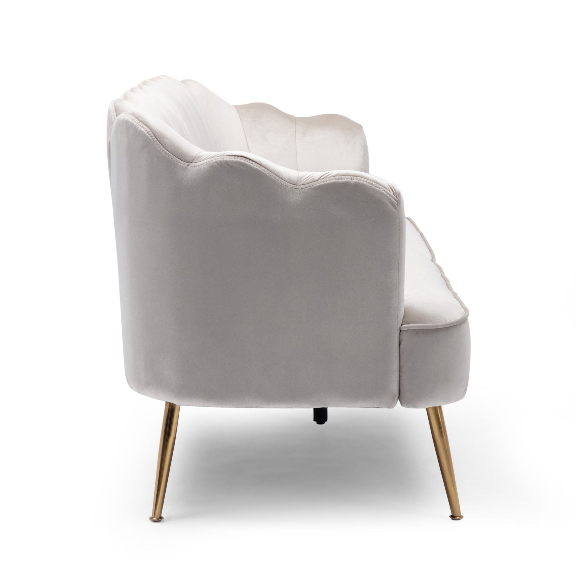 Modern Glam 3 Seater Sofa With Velvet Texture - Best Buy Furniture