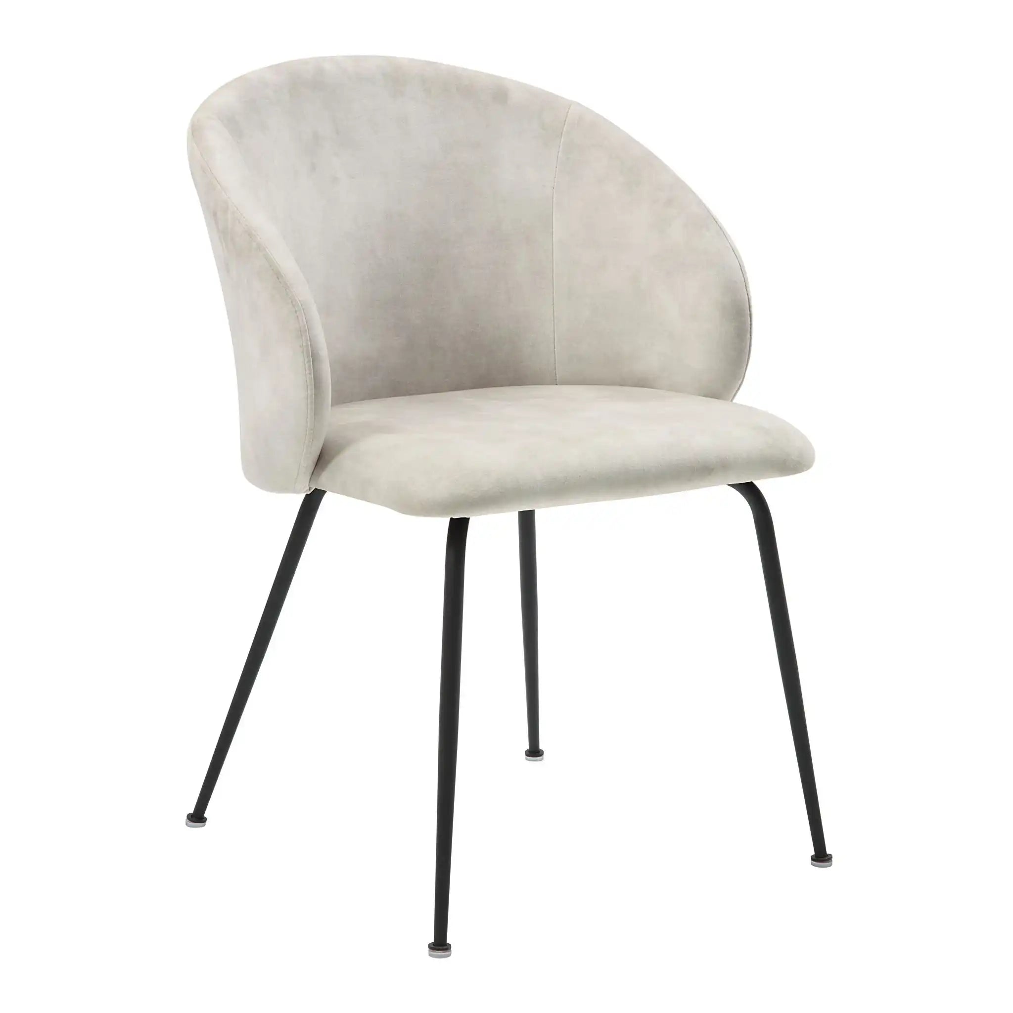 Velvet Upholstery Side Chairs 2 Piece Set With Metal Legs Modern Home Furniture - Beige - Best Buy Furniture