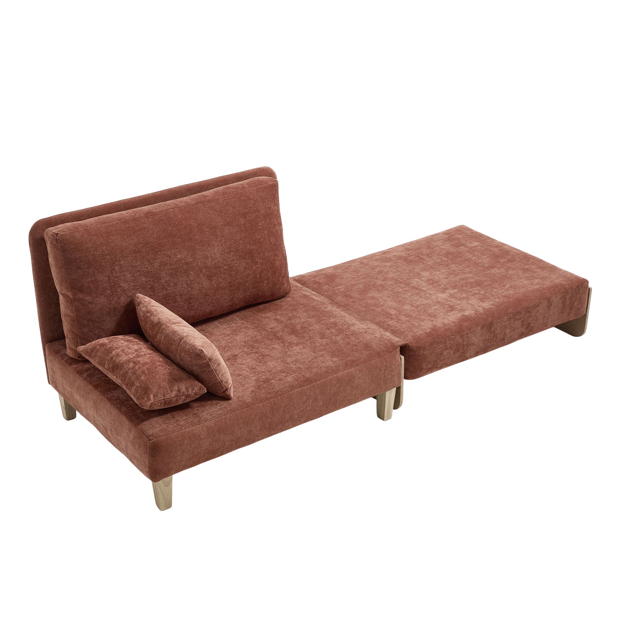Mid Century Modern Foldable Sofa Bed, 3 In 1 Convertible Sleeper With 3 Pillows - Best Buy Furniture
