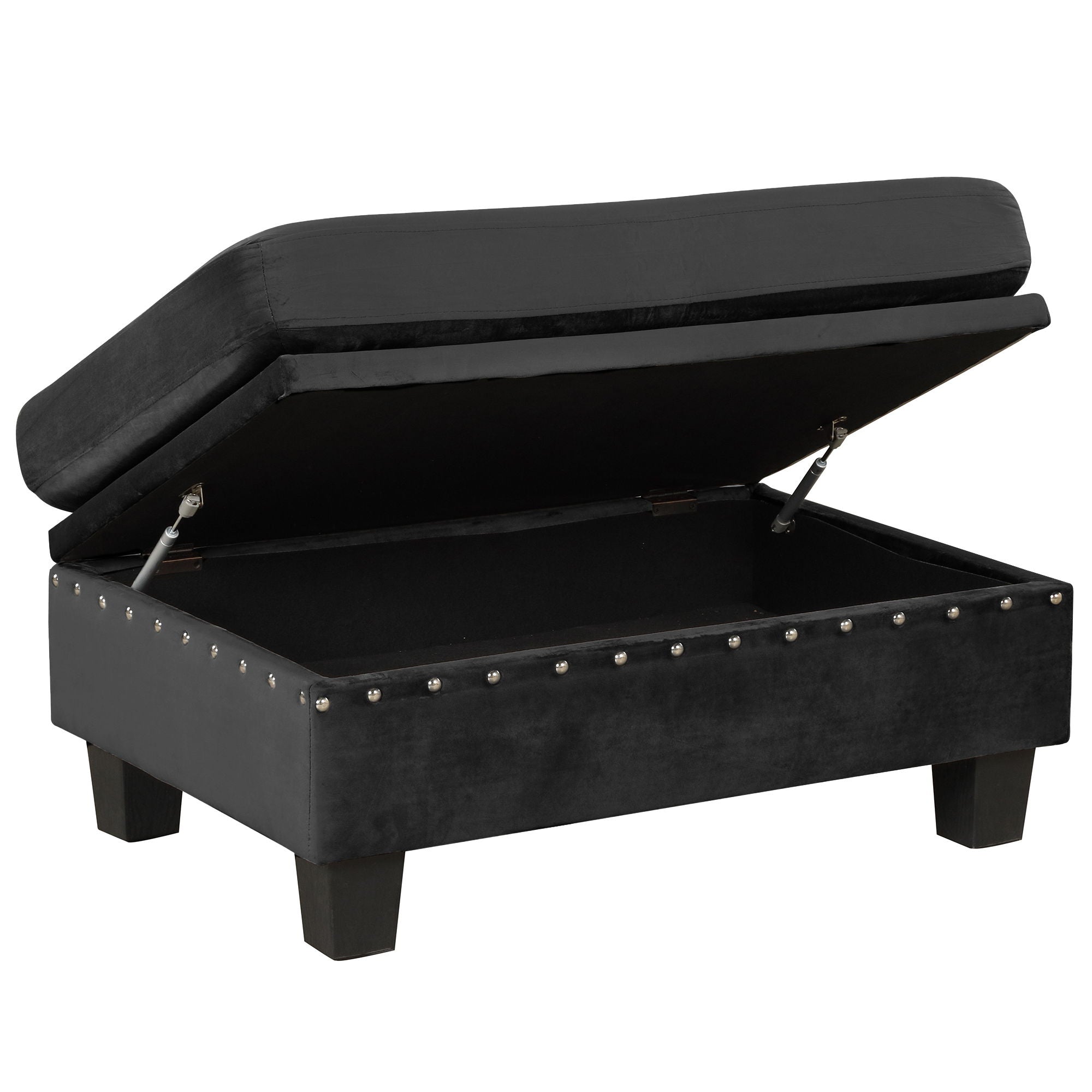 Modern Sectional Sofa With Storage Ottoman, L - Shape Couch With 2 Pillows And Cup Holders - Best Buy Furniture