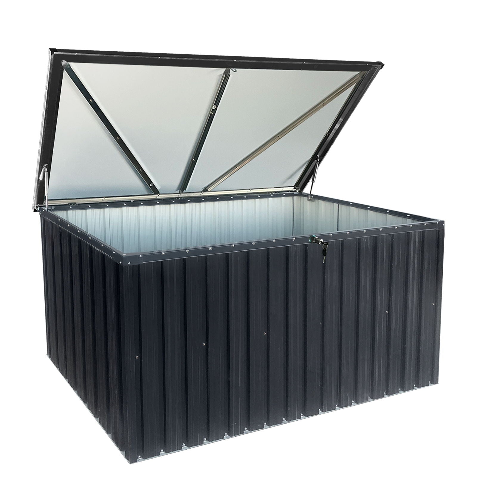 Metal Storage Box Store Large Out Door Use - Black - Best Buy Furniture