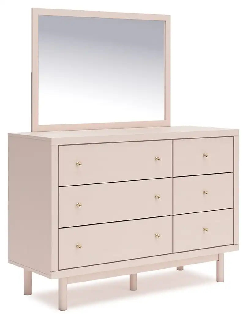 Wistenpine - Dresser And Mirror - Blush - Best Buy Furniture