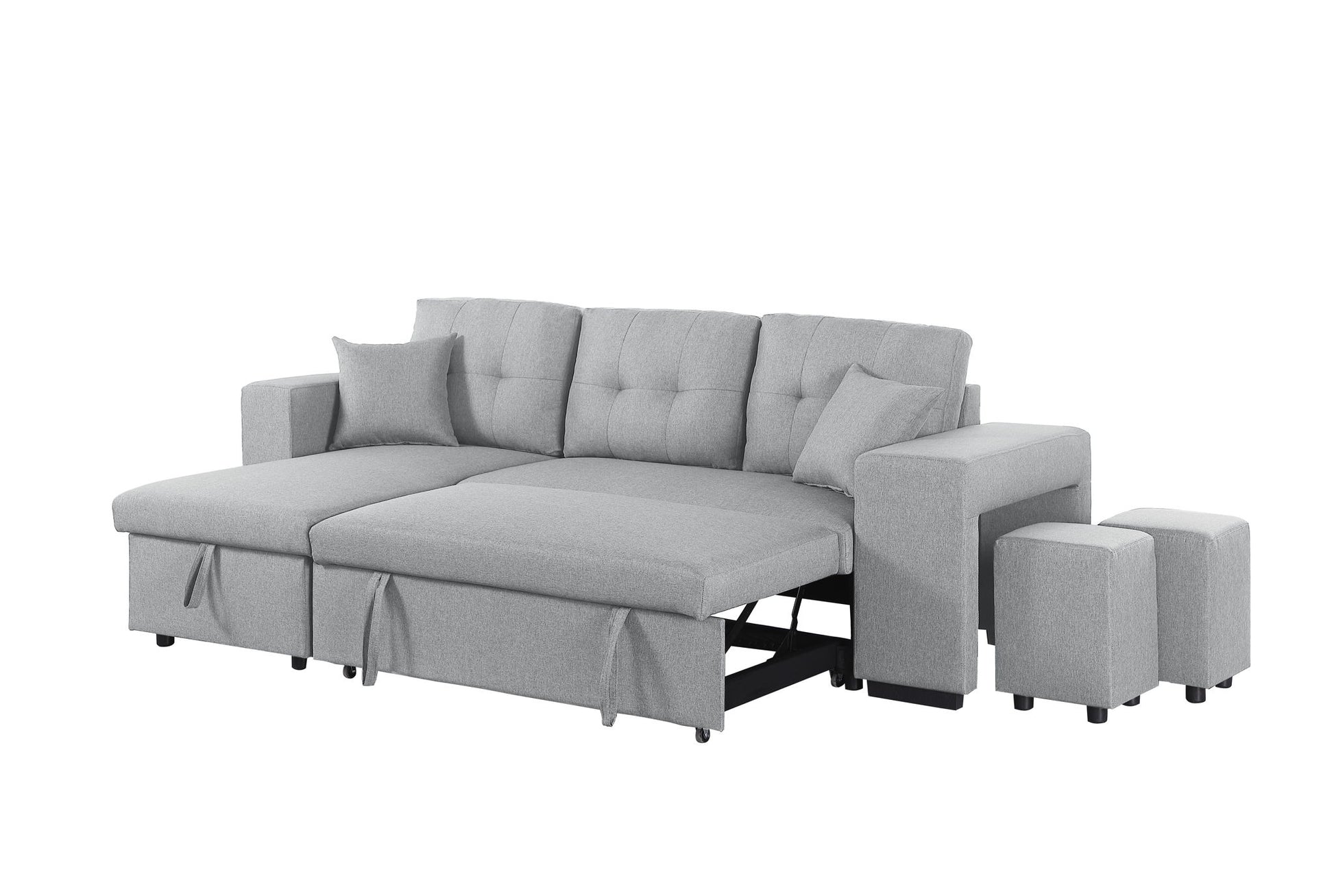 Daniel - Upholstered Reversible Sectional With Pull Out Loveseat - Best Buy Furniture