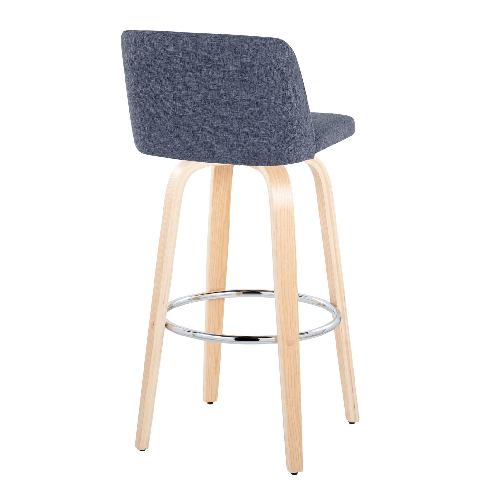 Toriano - Contemporary Fixed Height Barstool & Swivel With Round Footrest (Set of 2) - Best Buy Furniture