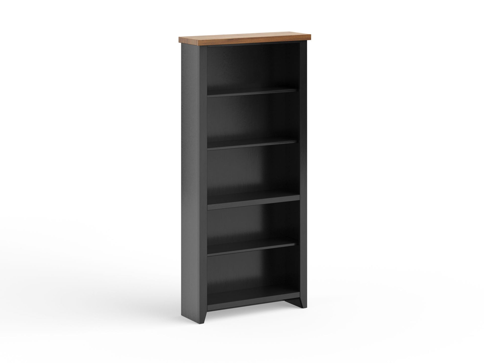 Essex - High 5 Shelf Bookcase - Black, Whiskey - Best Buy Furniture