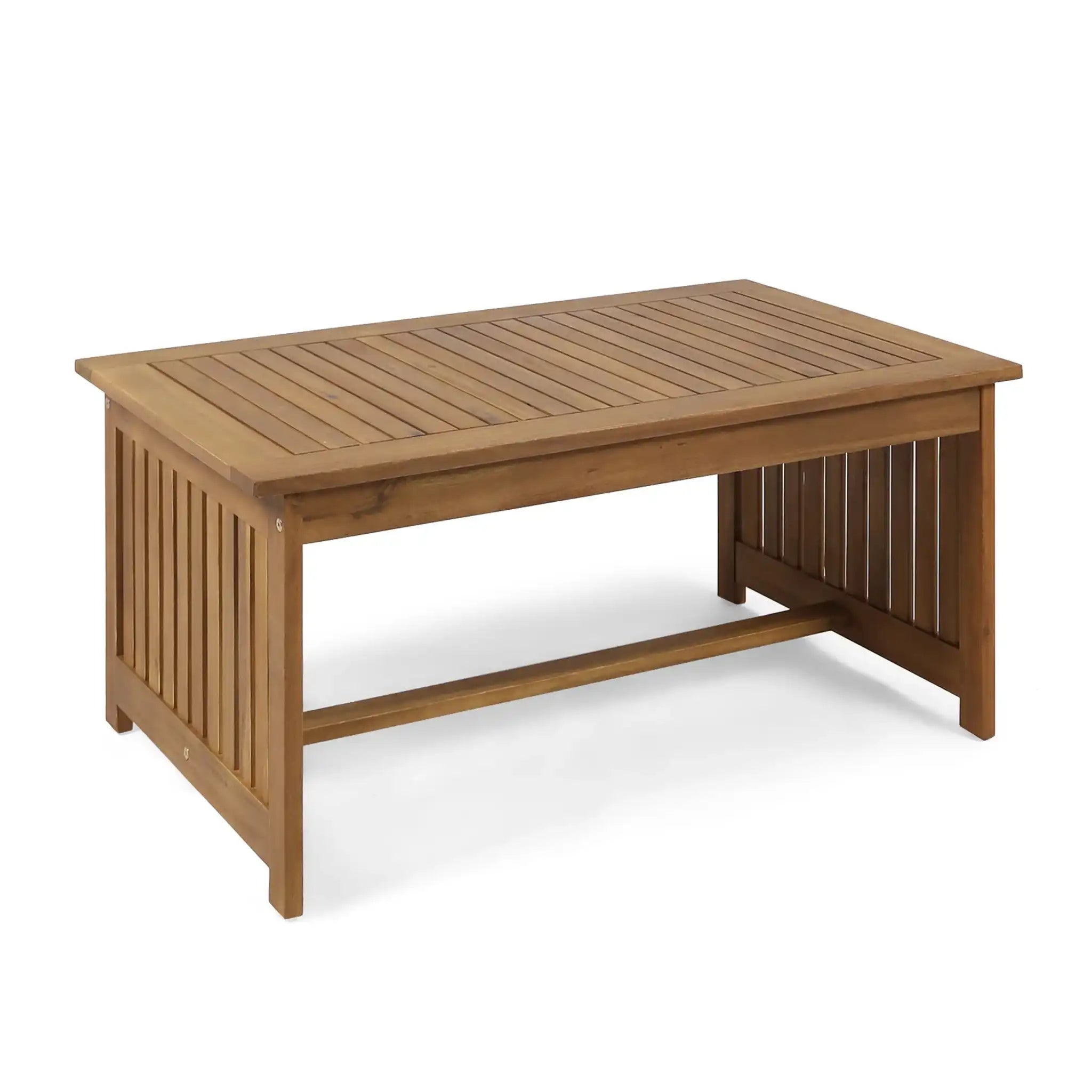 Acacia Wood Rectangular Patio Coffee Table For Outside - Best Buy Furniture