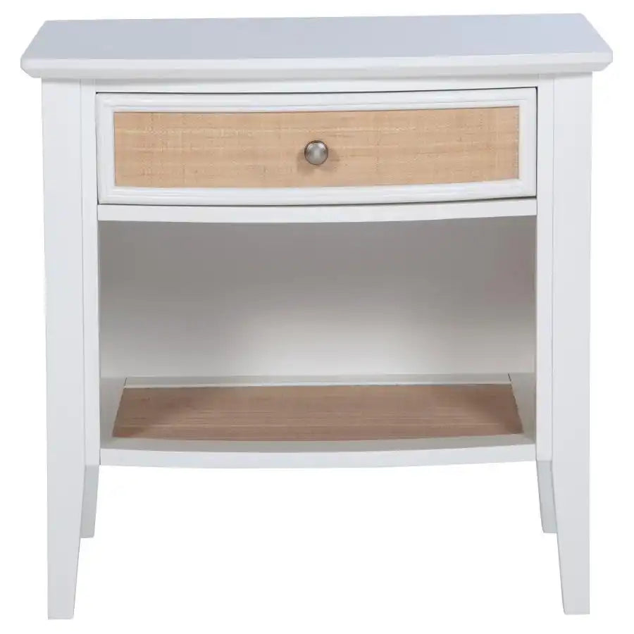 Bexhill - 1-Drawer Nightstand Bedside Table - White - Best Buy Furniture