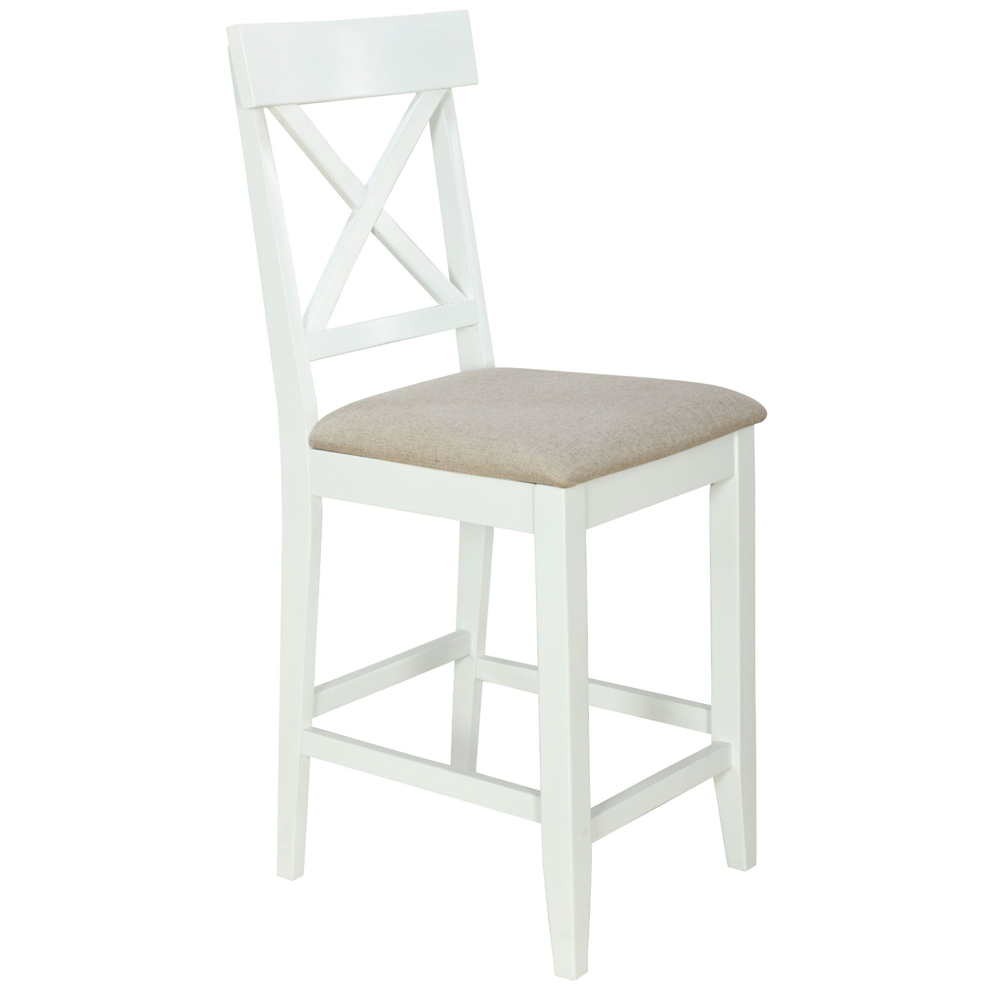 Solid Wood Farmhouse Counter Height Dining Table Set With 3 Tier Storage Shelves - Best Buy Furniture
