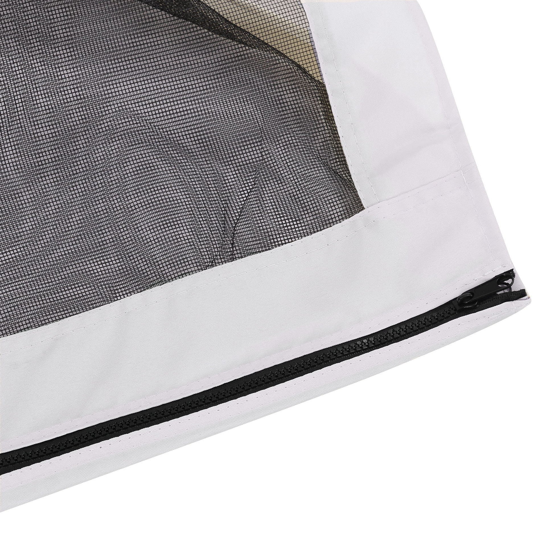 Outsunny - 10' x 13' Replacement Mesh Sidewall Netting For Patio Gazebos And Canopy Tents With Zippers (Sidewall Only) - White - Best Buy Furniture