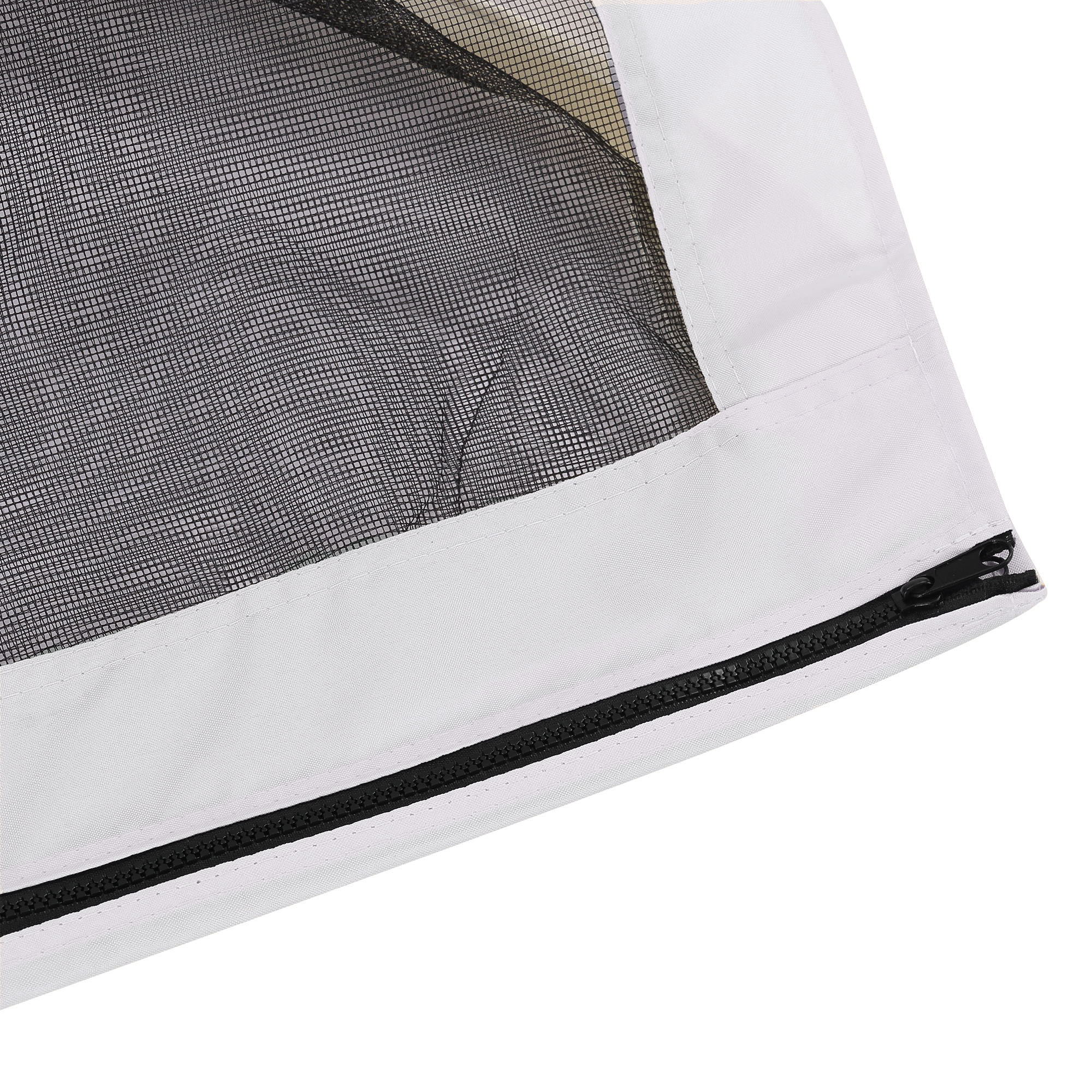 Outsunny - 10' x 13' Replacement Mesh Sidewall Netting For Patio Gazebos And Canopy Tents With Zippers (Sidewall Only) - White - Best Buy Furniture