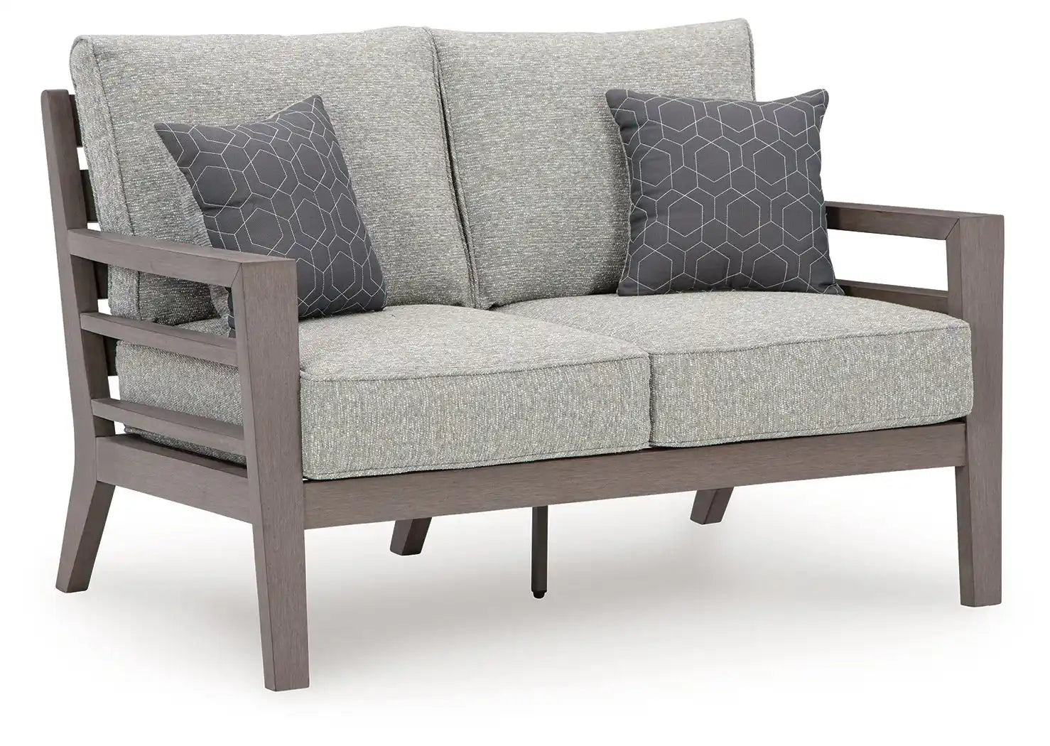 Hillside Barn - Loveseat W/Cushion - Gray / Brown - Best Buy Furniture