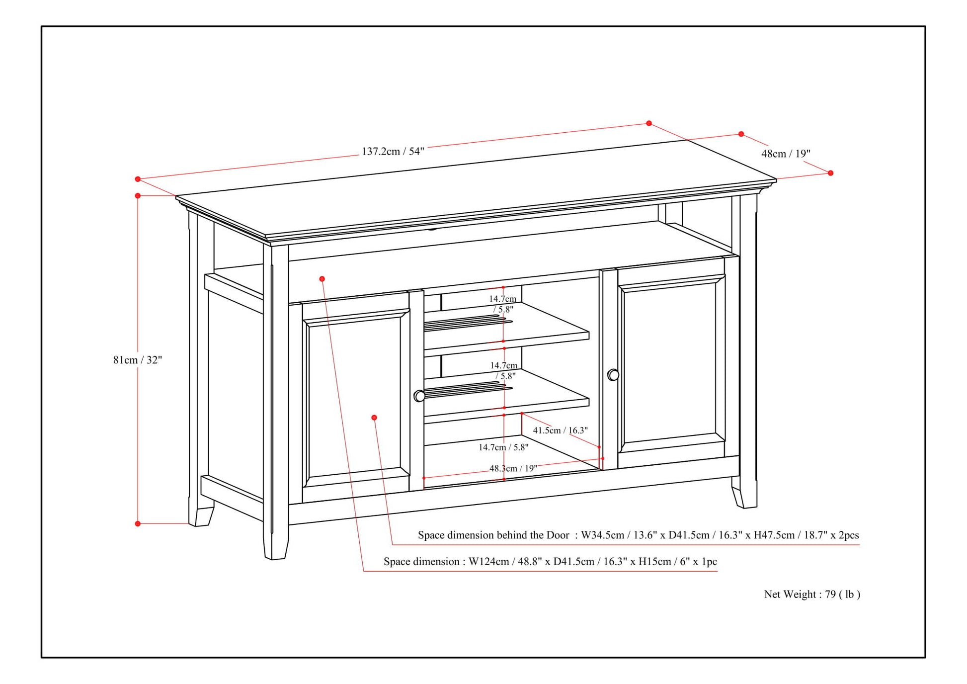 Amherst - TV Media Stand - Medium Saddle Brown - Best Buy Furniture